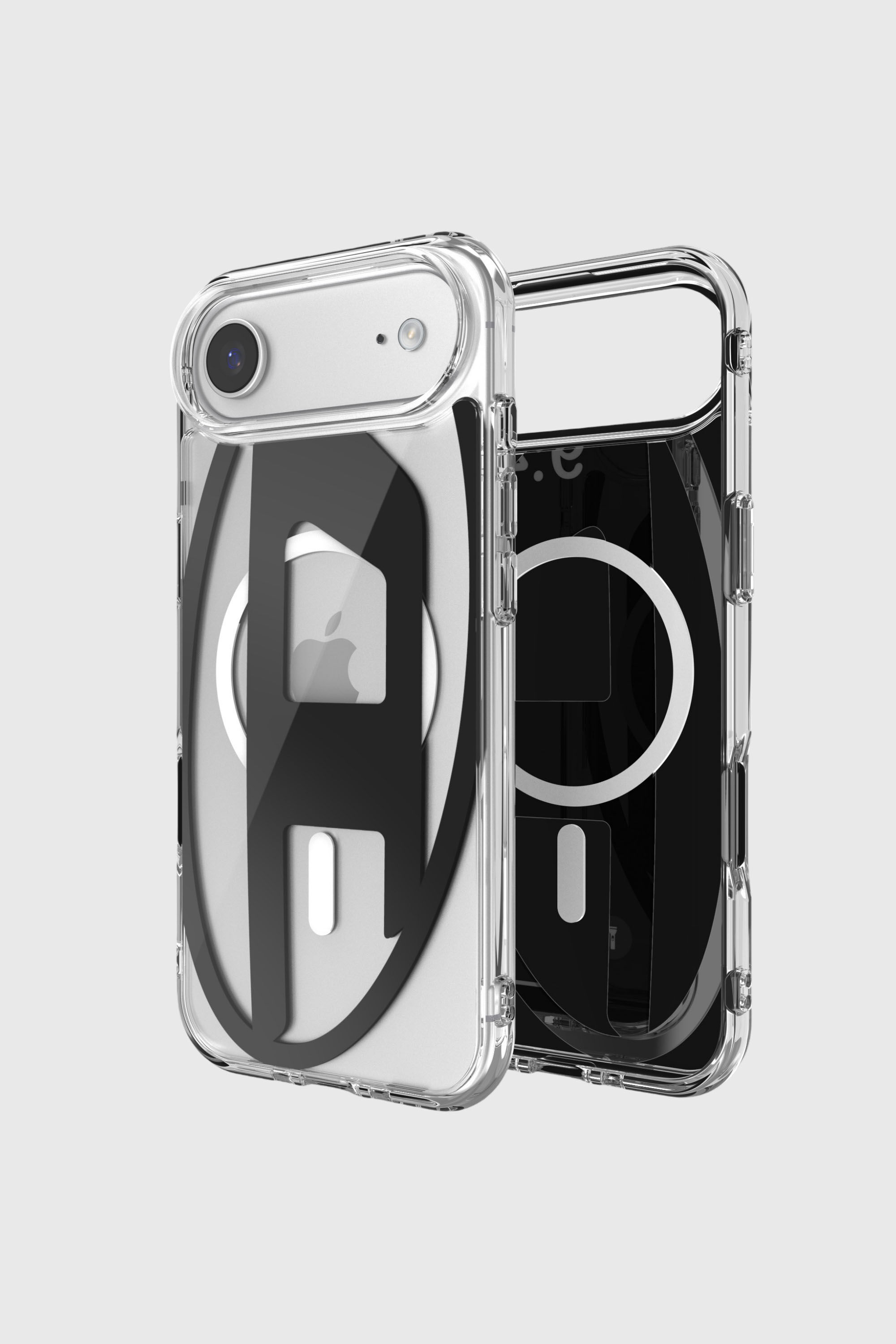 Diesel - 60416 AOP CASE, &Eacute;tui m&eacute;tallique Oval D avec Magsafe pour iPhone 17 Air Mixte in Noir - 1