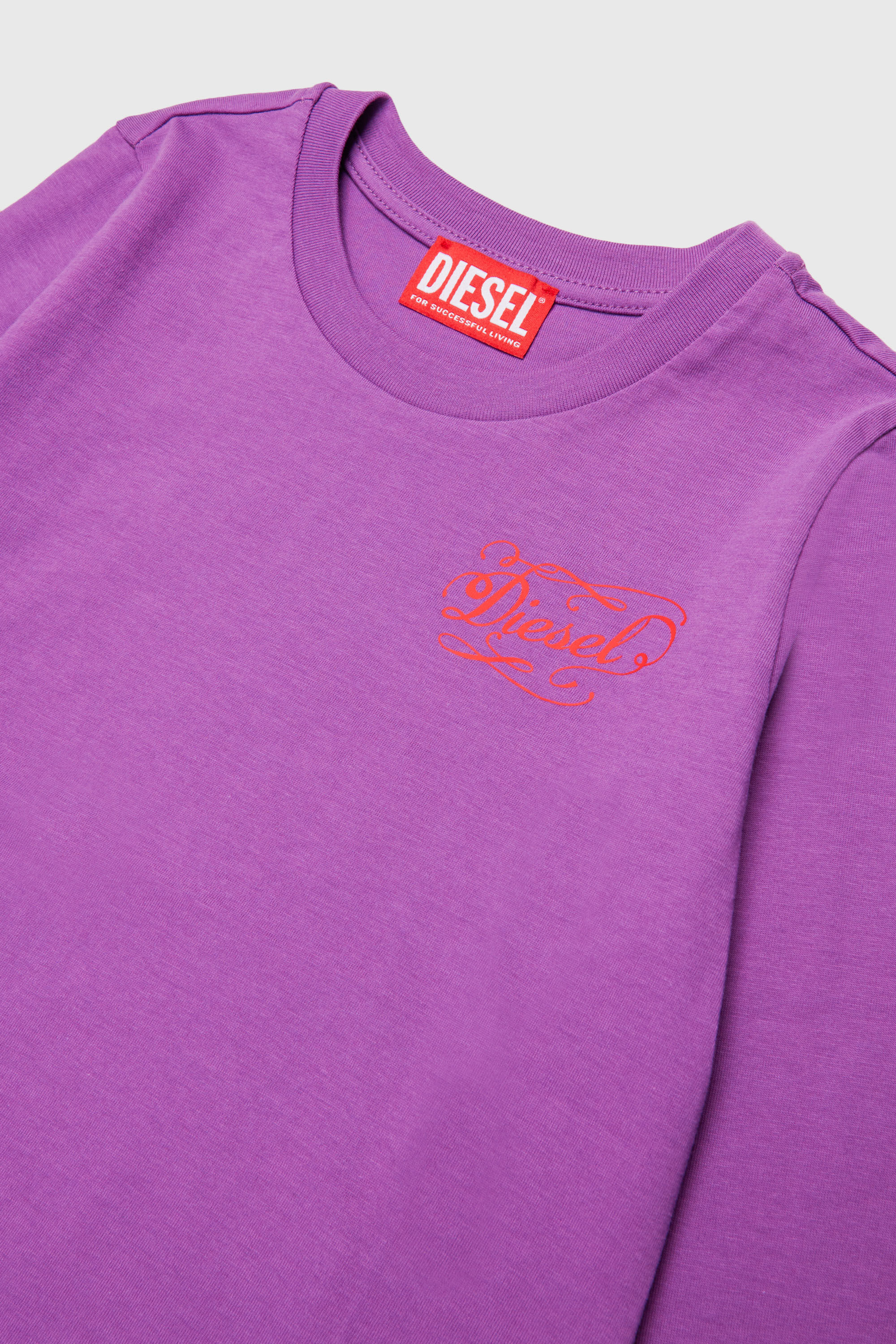 Diesel - TORSY, T-shirt &agrave; manches longues avec logo fantaisie Femme in Violet - 3