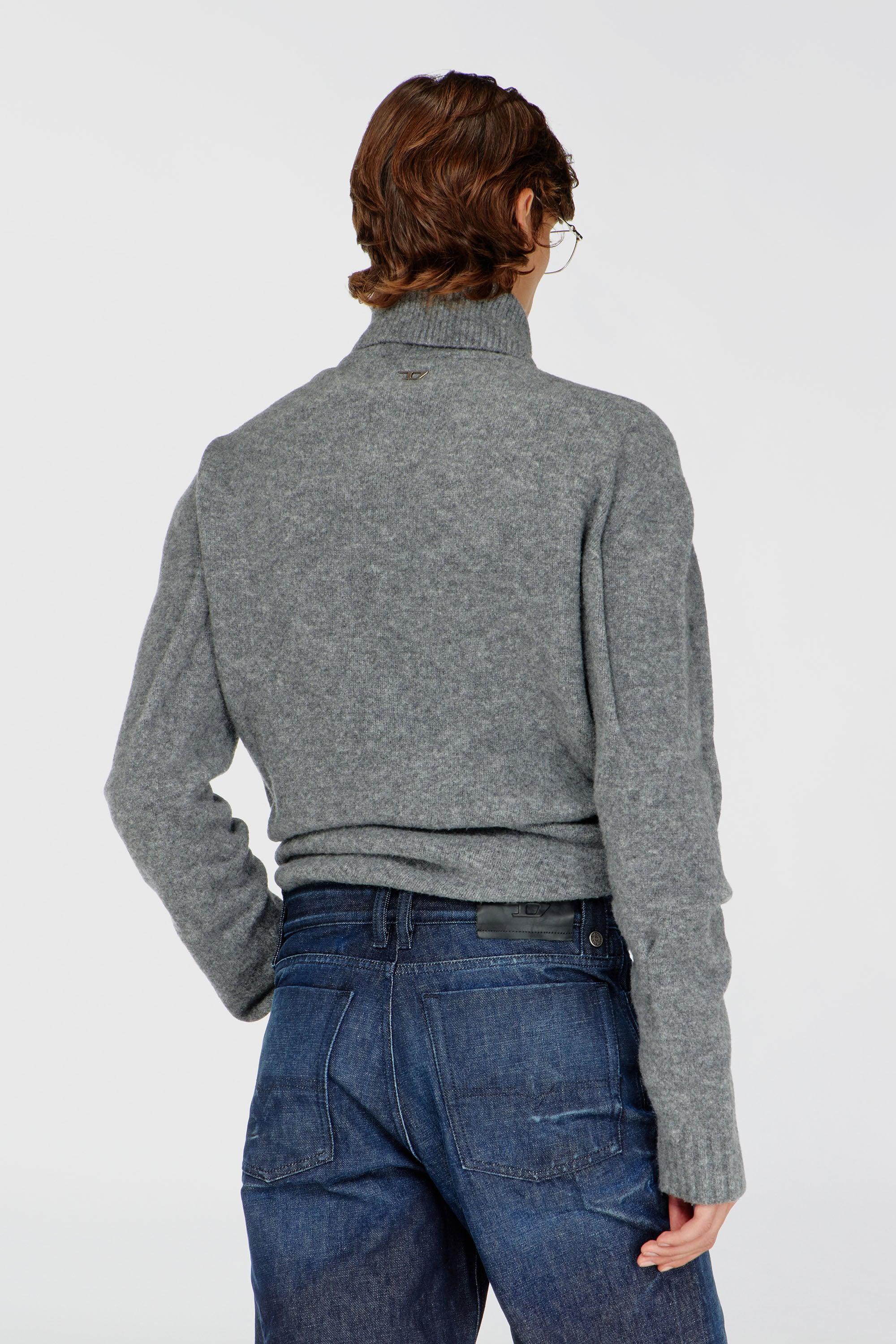 Diesel - K-ANDREW, Pull col boutonnage en maille bouillie froiss&eacute;e Homme in ToBeDefined - 4