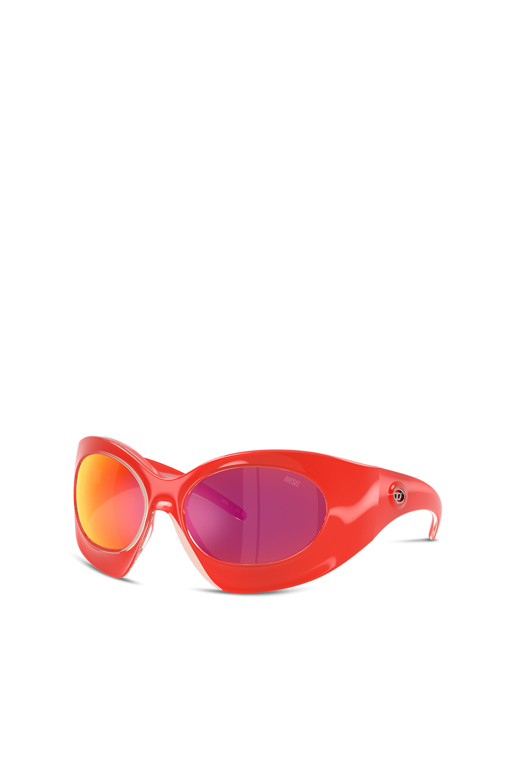 Diesel - 0DL3014U KAROLG, Lunettes de soleil à monture enveloppante Mixte in Orange - 4
