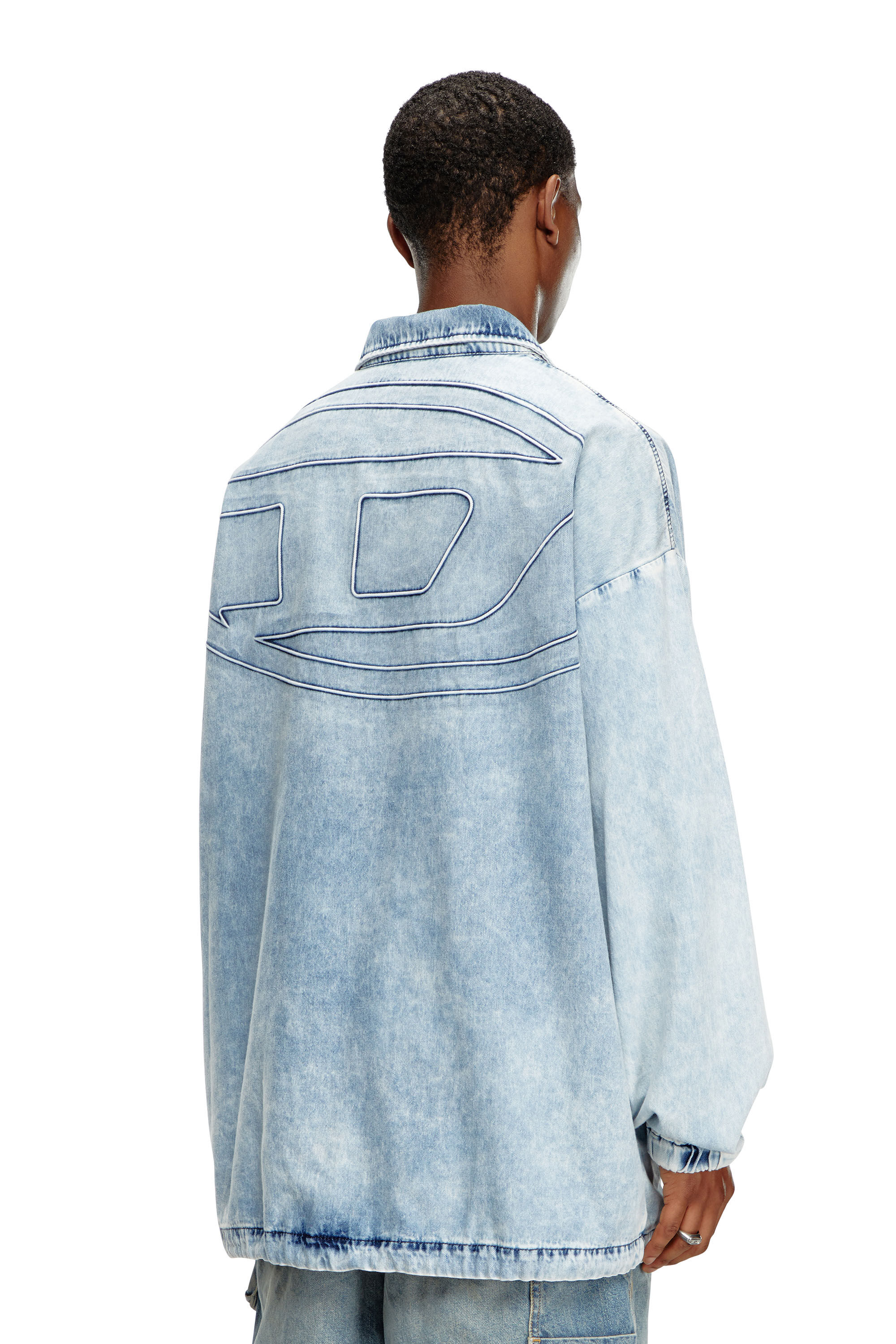 Diesel - D-KRAP-S1, Veste en denim avec Oval D Homme in Bleu - 3