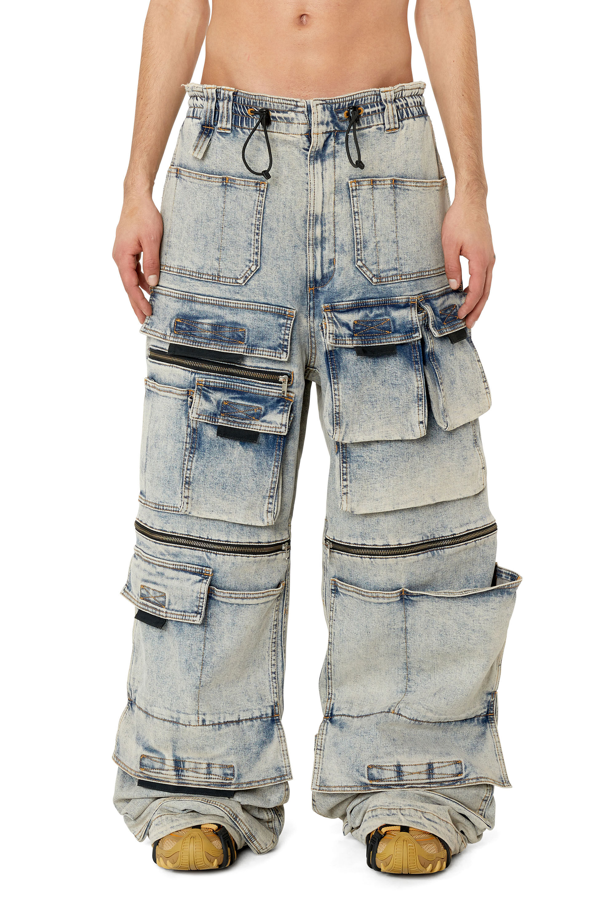 Diesel - Straight Jeans D-Onlypockets 09F12, Bleu moyen - Image 3