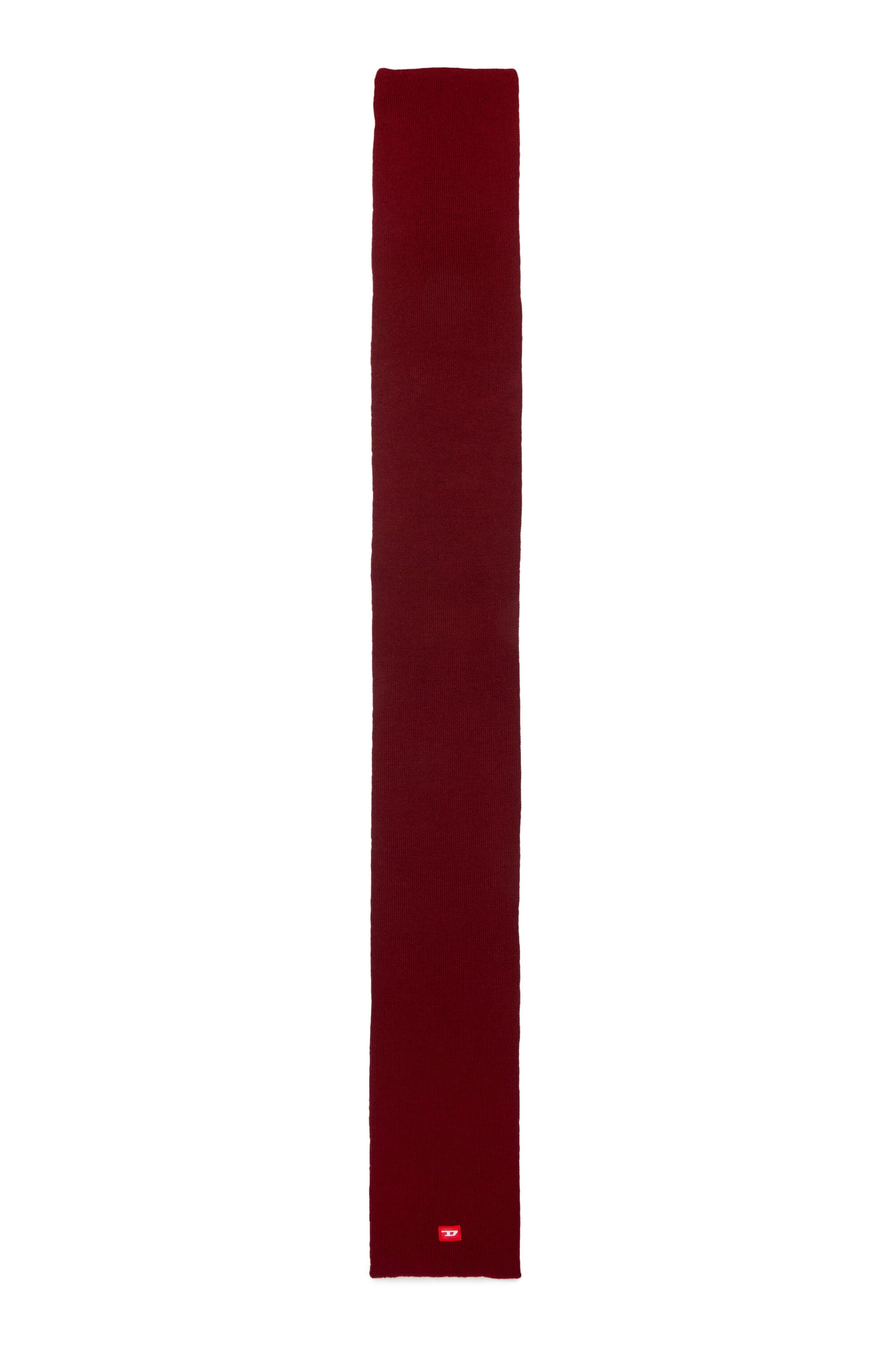 Diesel - RLOT, &Eacute;charpe en m&eacute;lange de laine avec patch logo D Mixte in Rouge - 2