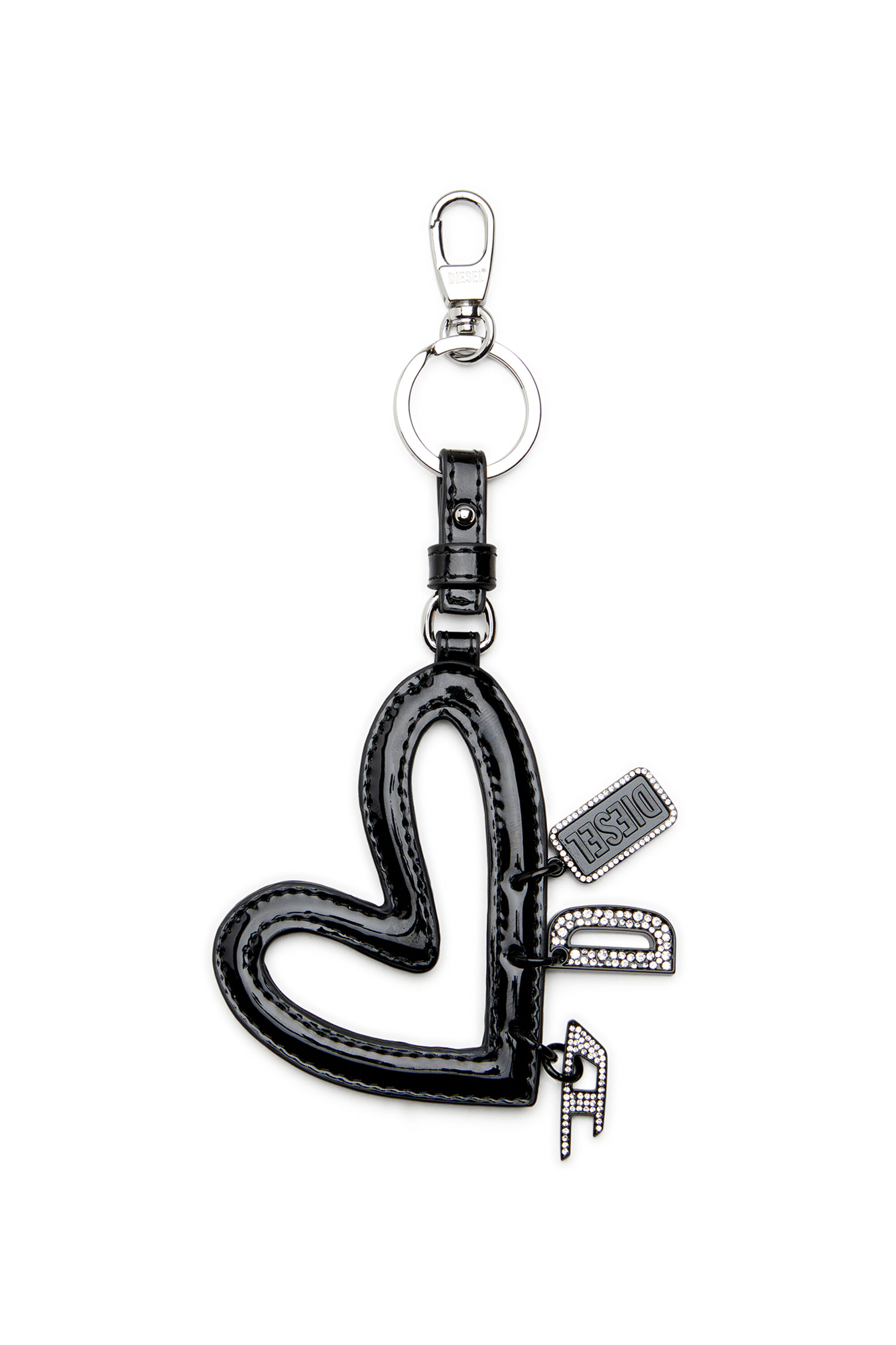 Diesel - MULTI II, Breloque en forme de cœur avec finition brillante Femme in Noir - 1