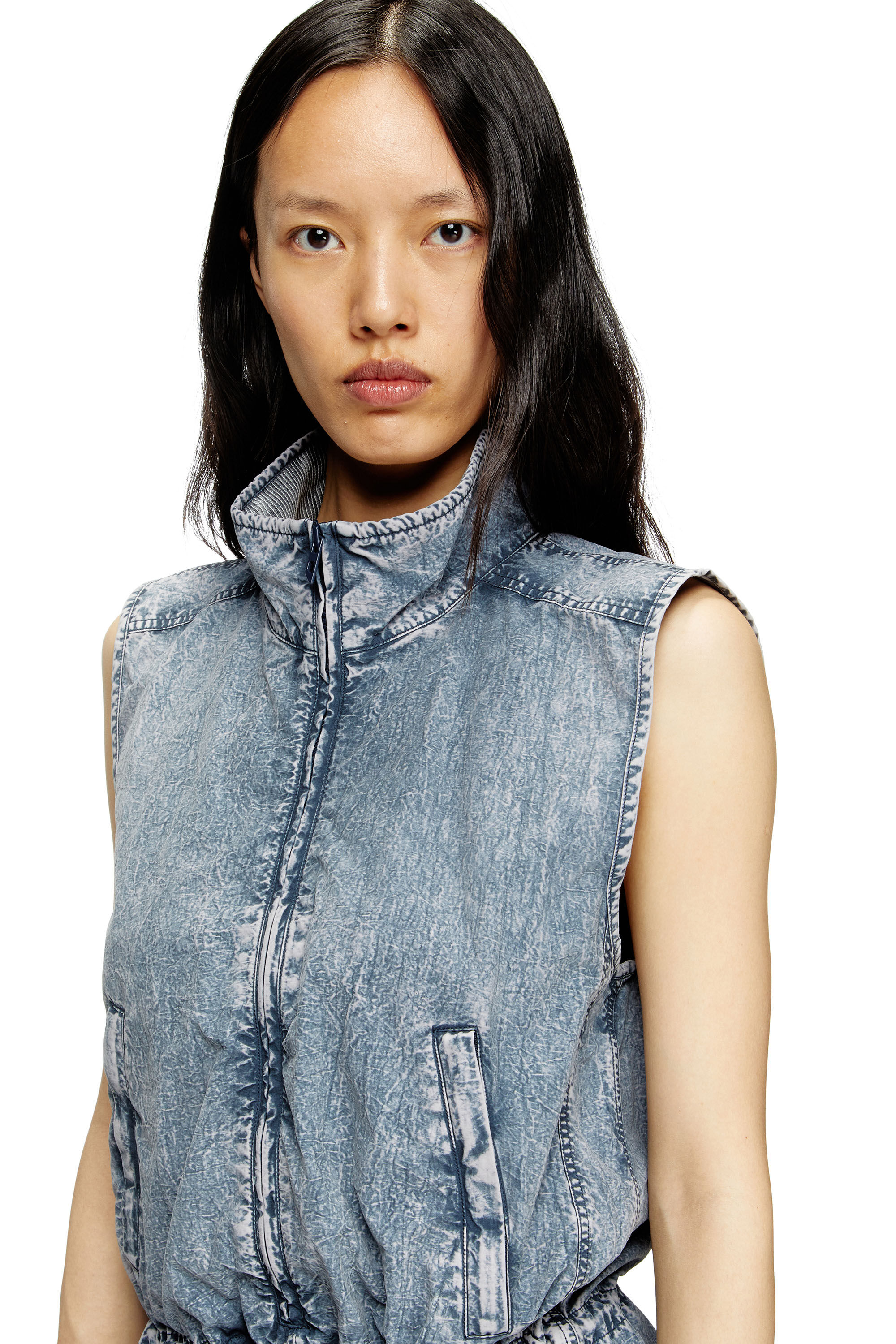 Diesel - J-ANNET, Combinaison en nylon traité Femme in Bleu - 3