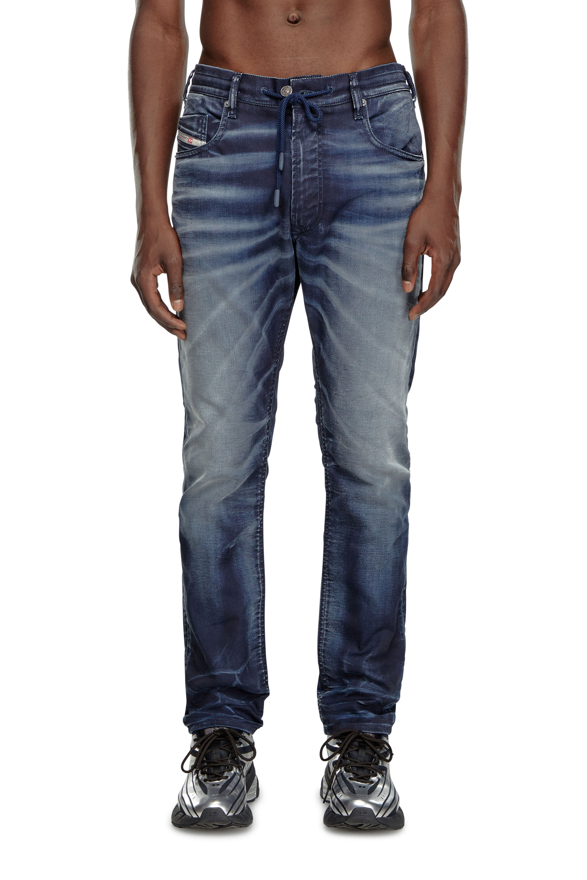 Diesel - Homme Tapered 2030 D-Krooley Joggjeans® 068MD, Bleu Foncé - Image 3