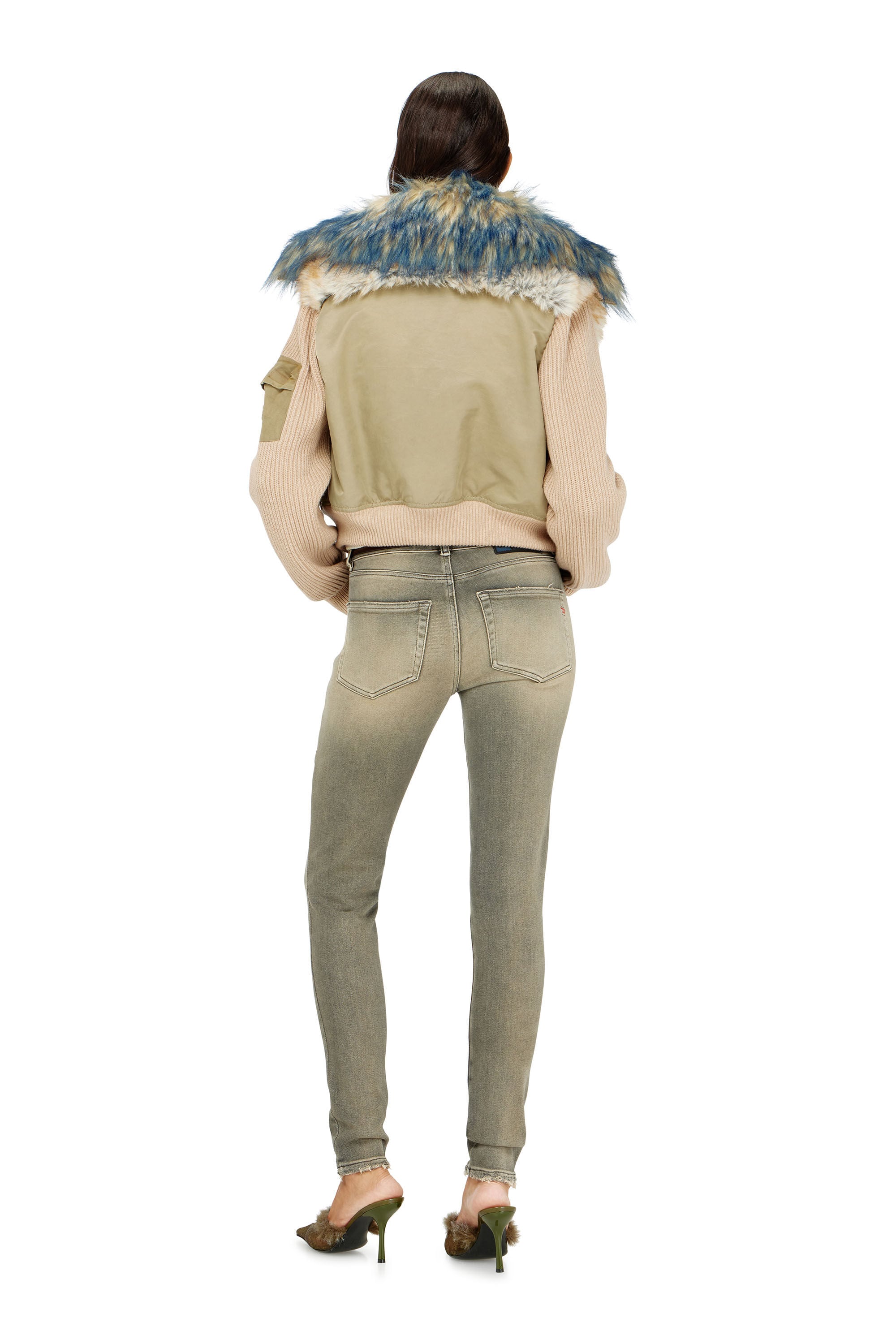 Diesel - Skinny Jeans 2017 Slandy 09P32 Femme, Gris - Image 3