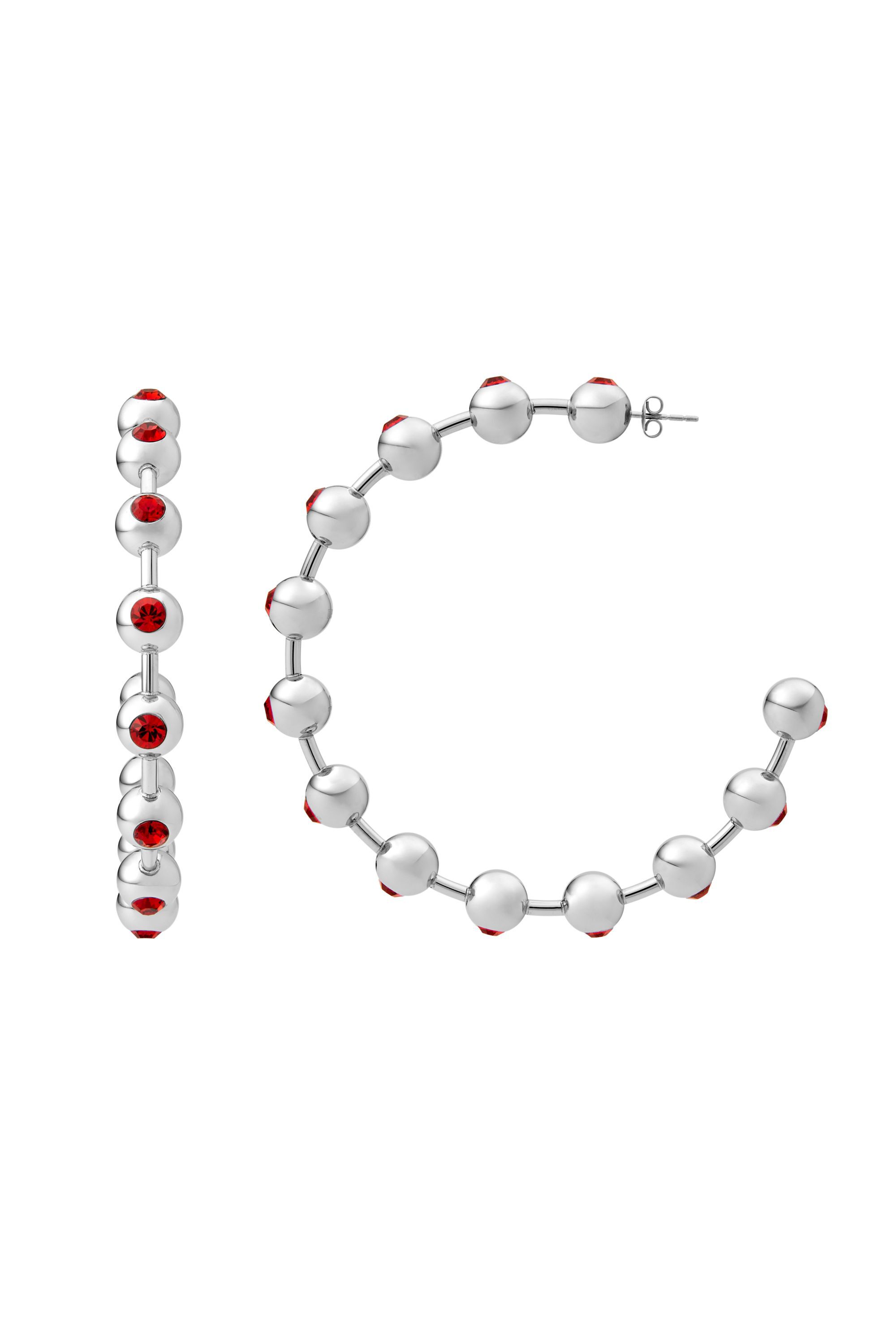 Diesel - DX1560040 JEWEL, Boucles d'oreilles créoles en acier inoxydable Mixte in Gris argenté - 2