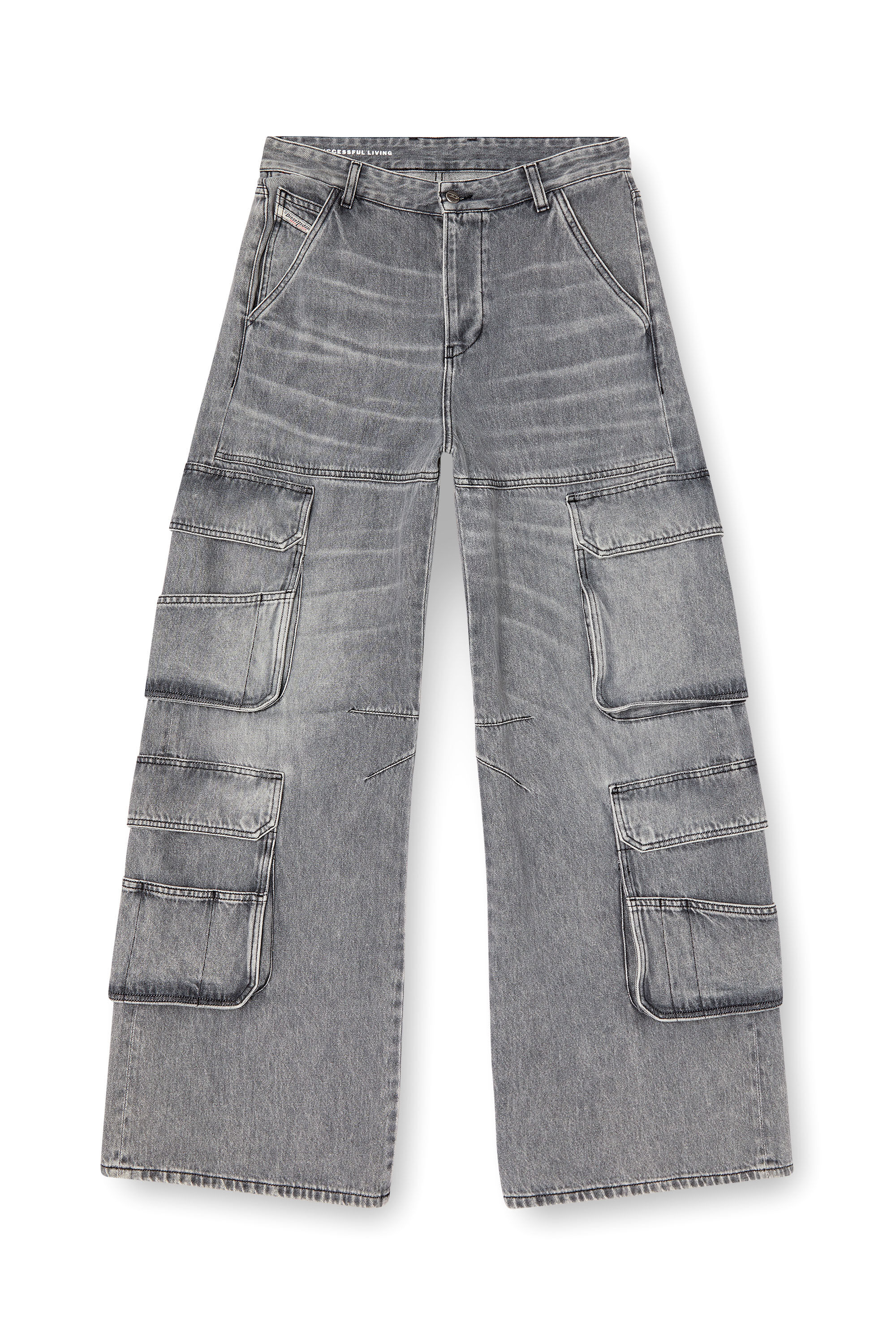 Diesel - Relaxed Jeans 1996 D-Sire 0DCBE Femme, Gris Clair - Image 2