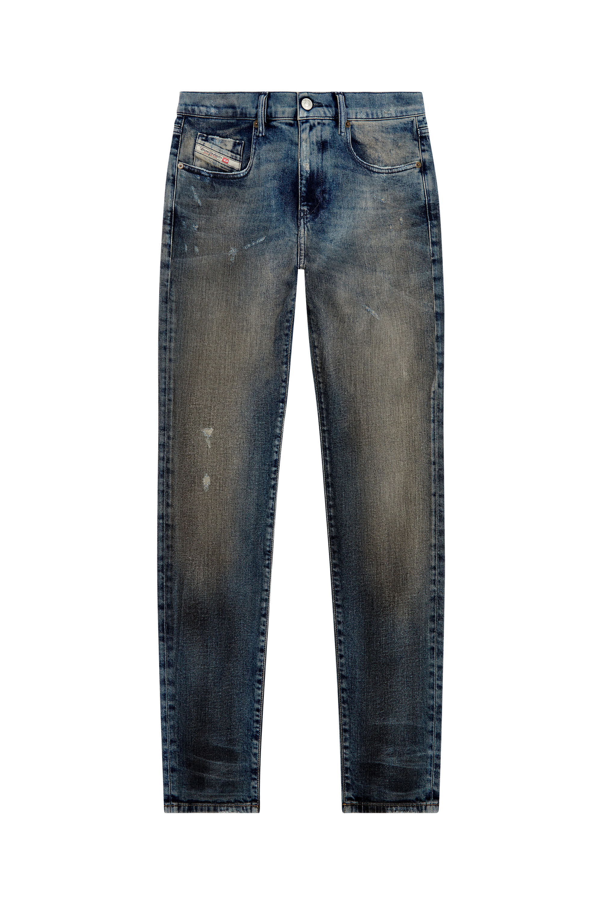 Diesel - Slim Jeans 2019 D-Strukt 09H54, Bleu Foncé - Image 2