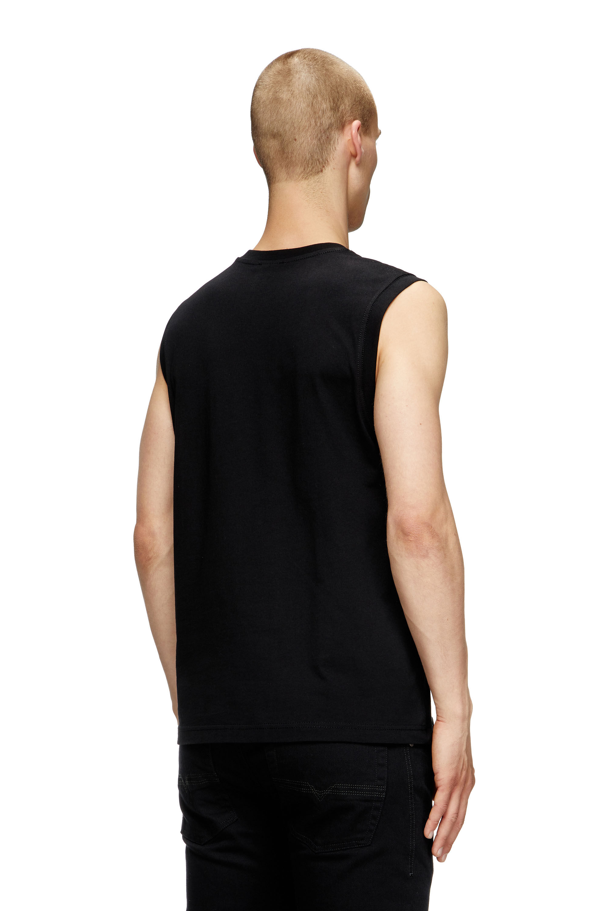 Diesel - T-ISCO-DIV, Débardeur avec logo imprimé sur le devant Homme in Noir - 4
