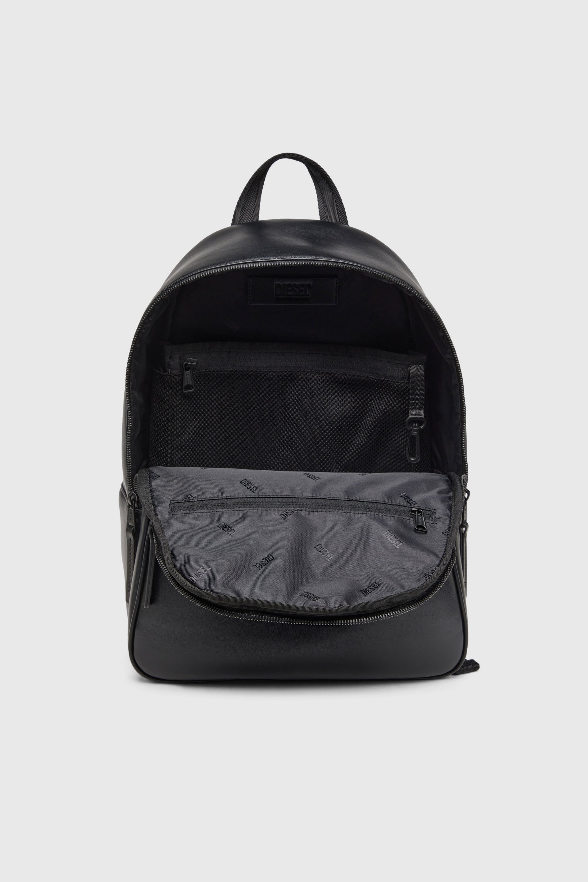 Diesel - HOLI-D BACKPACK M, Holi-D-Sac &agrave; dos en n&eacute;opr&egrave;ne et PU Homme in Noir - 4
