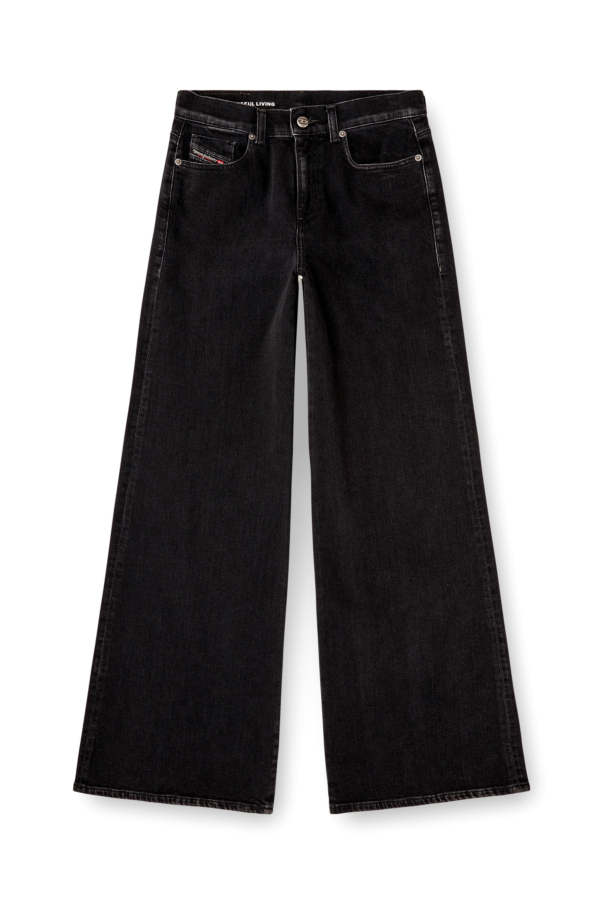 Diesel - Flare Jeans 1978 D-Akemi 09N89 Femme, Noir/Gris foncé - Image 2