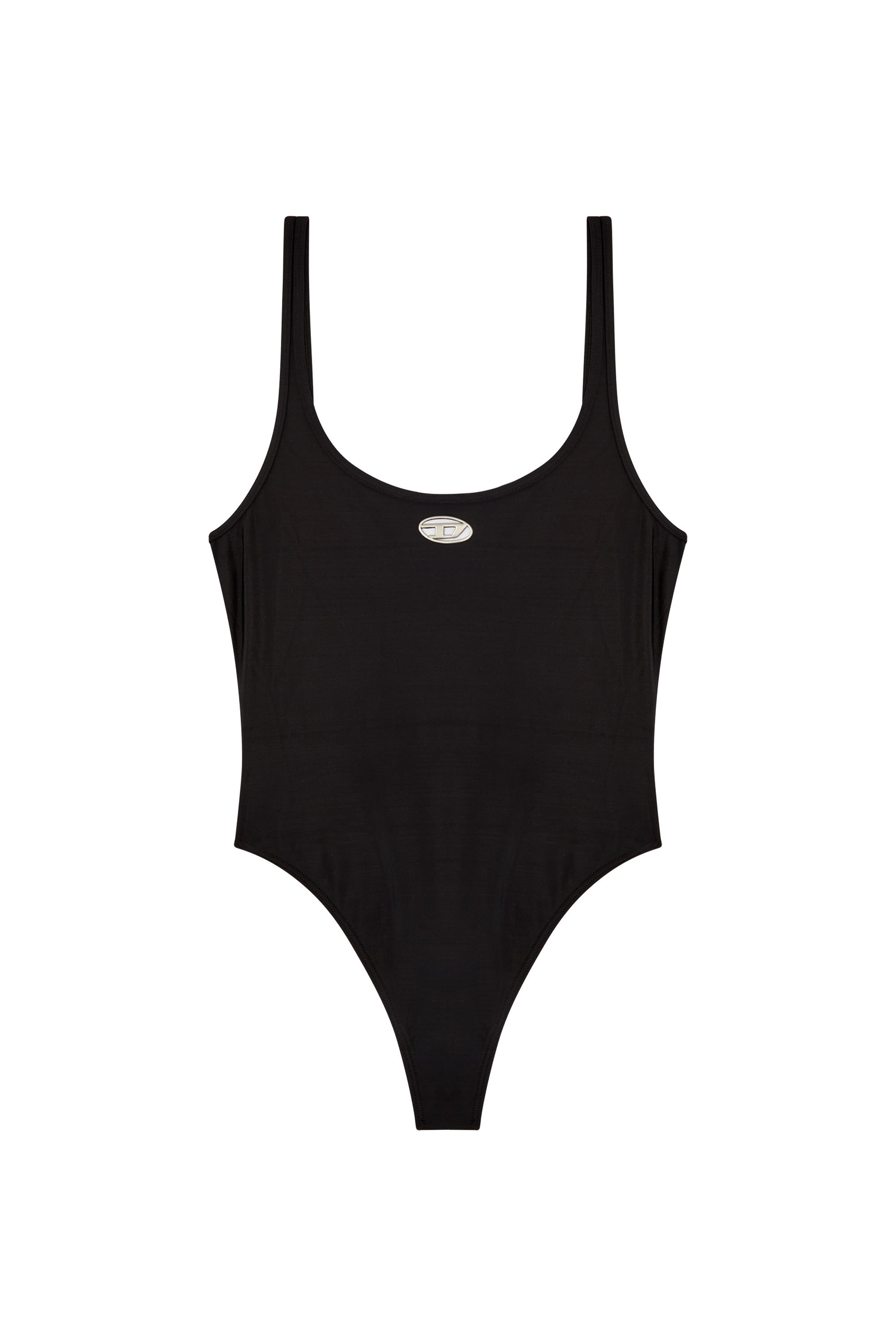 【送料&関税込】Diesel One-piece Swimsuit Ut-body-utlt Women's Swimsuit with cut-out logo | Black | Diesel