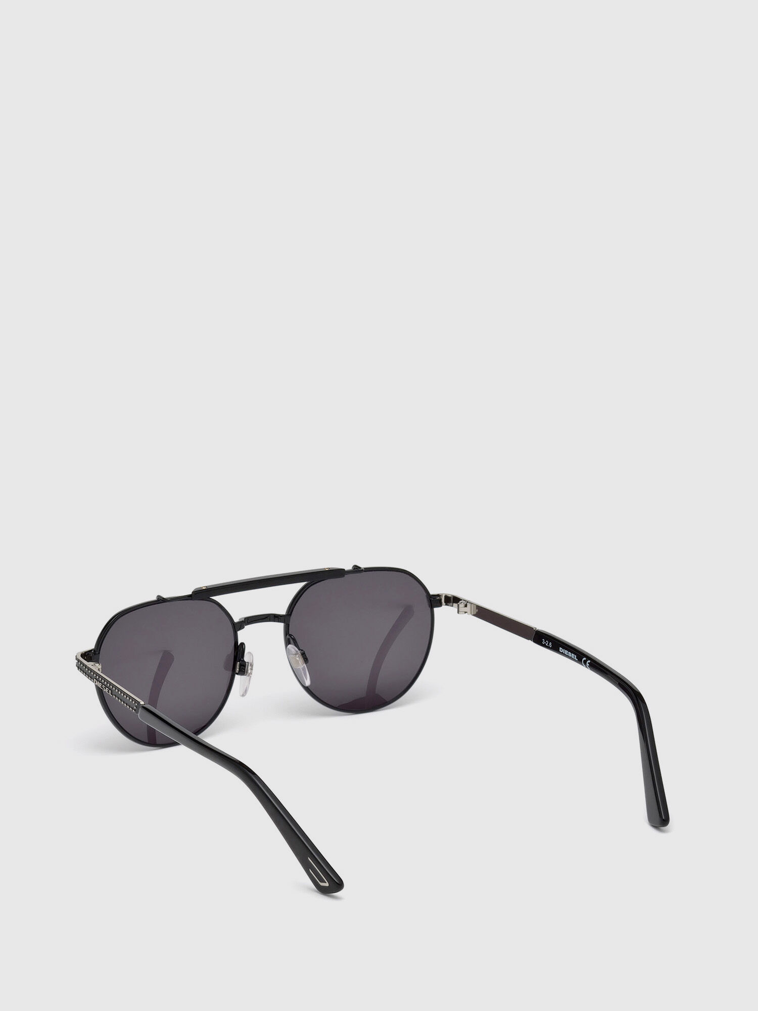 Diesel - DL0239, Lunettes inspirées des années 1980 avec verres ronds Mixte in Noir - 2