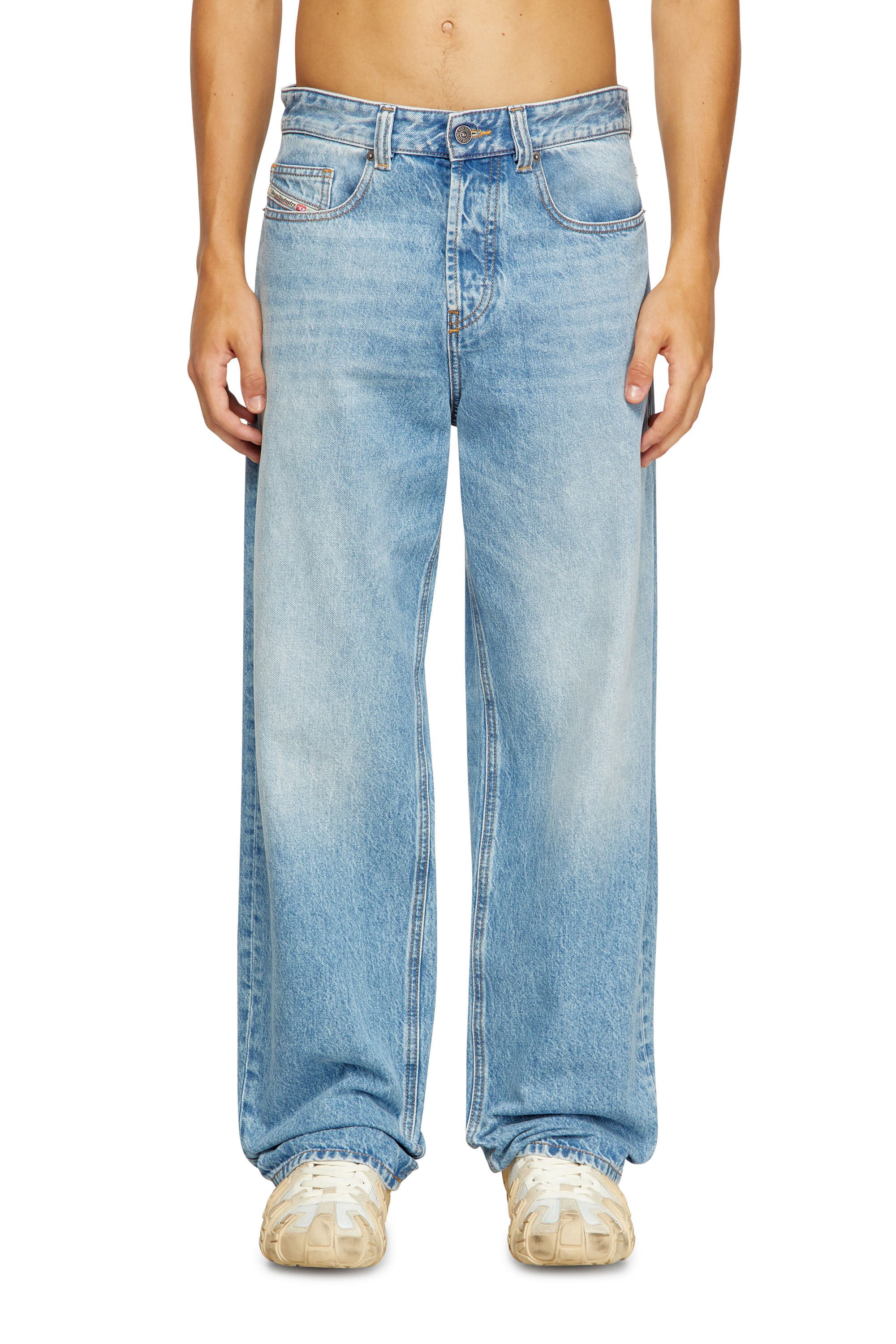 Diesel - Relaxed Jeans 2001 D-Macro 09I29 Homme, Bleu Clair - Image 3