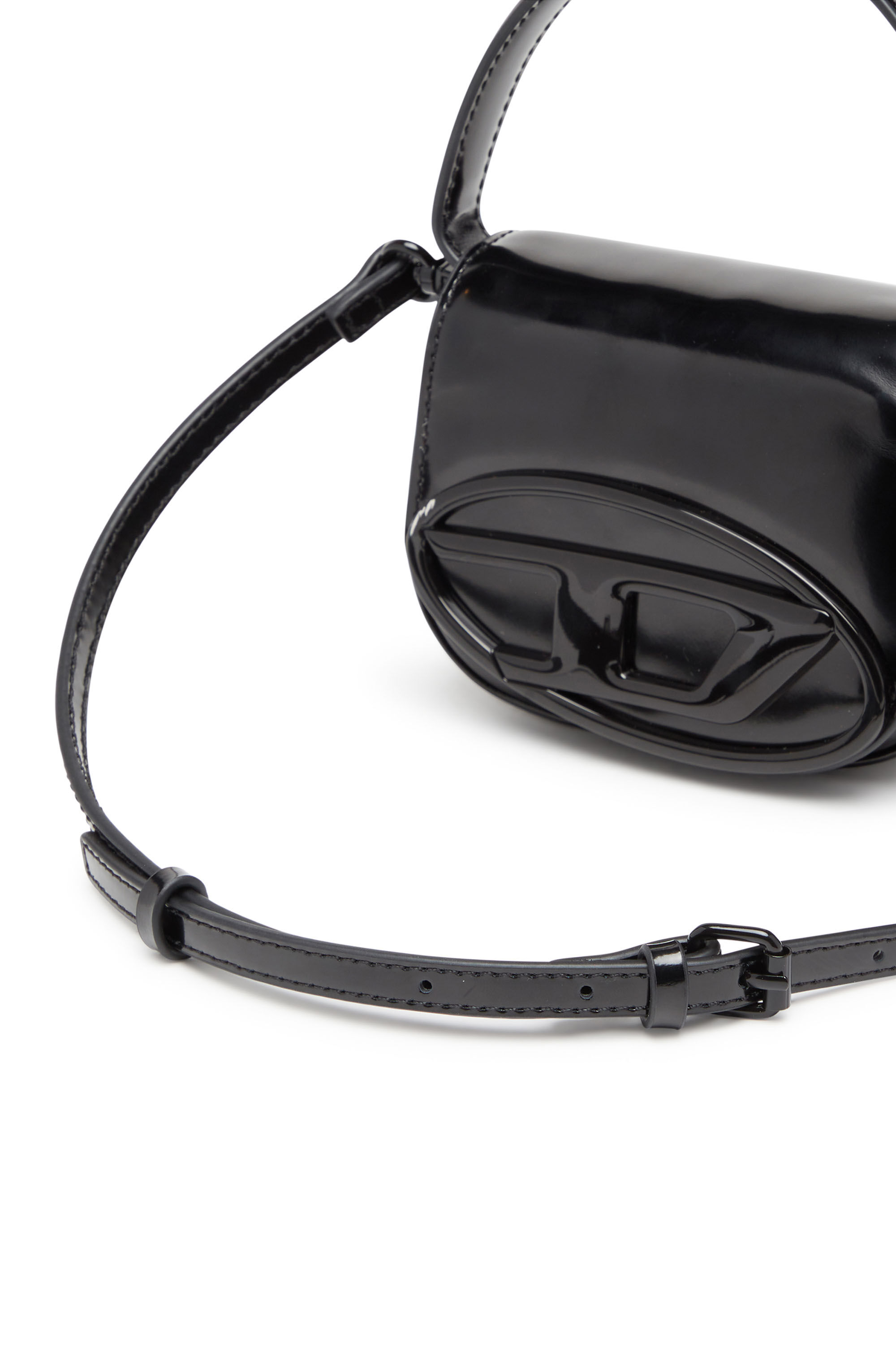 Diesel - 1DR-XS-S, Woman's 1DR-XS-S-Iconic mini bag in mirrored leather in Black - 2
