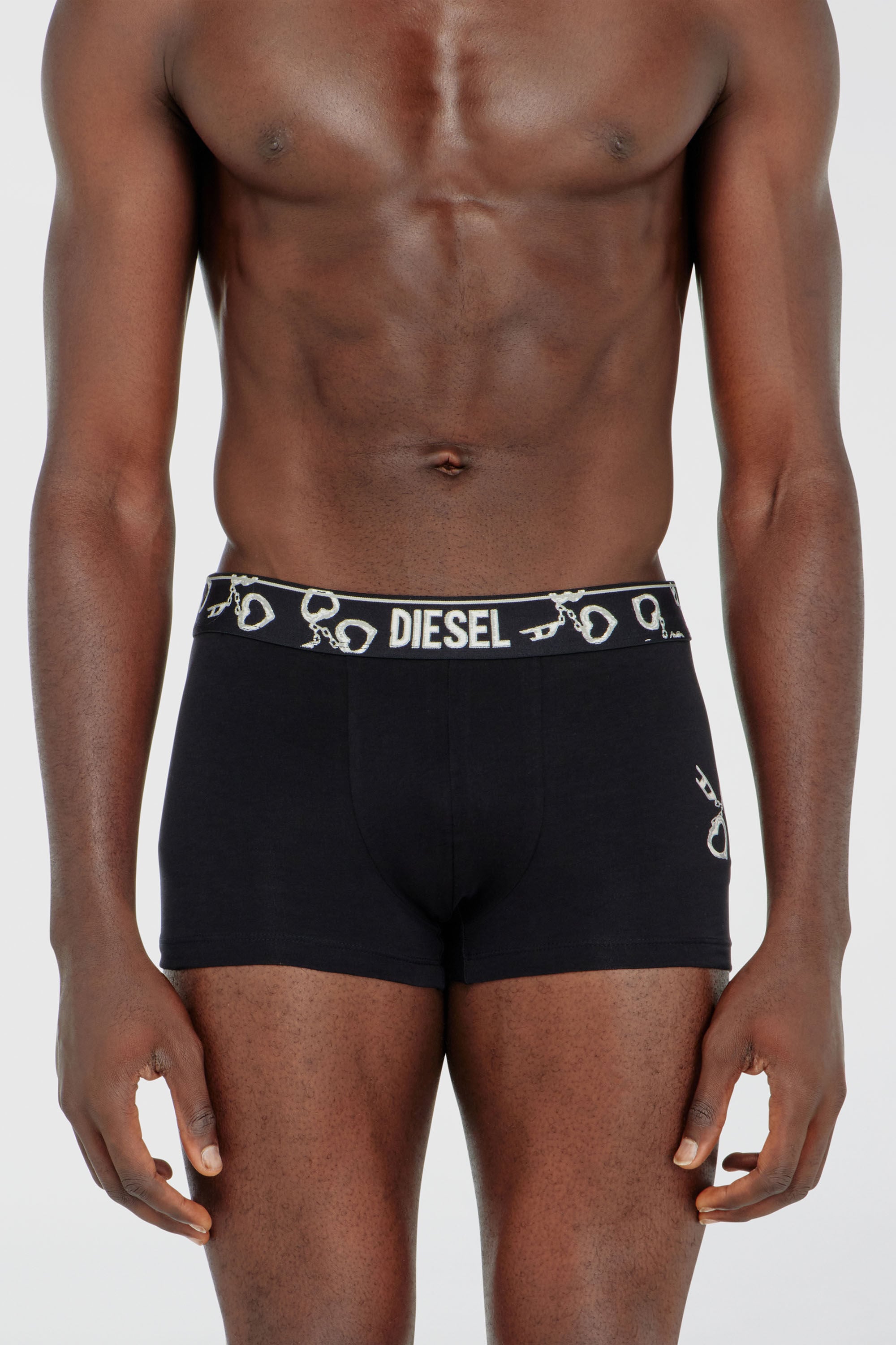 Diesel - DAMIEN-GFT-3PACK, Lot de trois boxers avec motif menottes Homme in Noir - 3