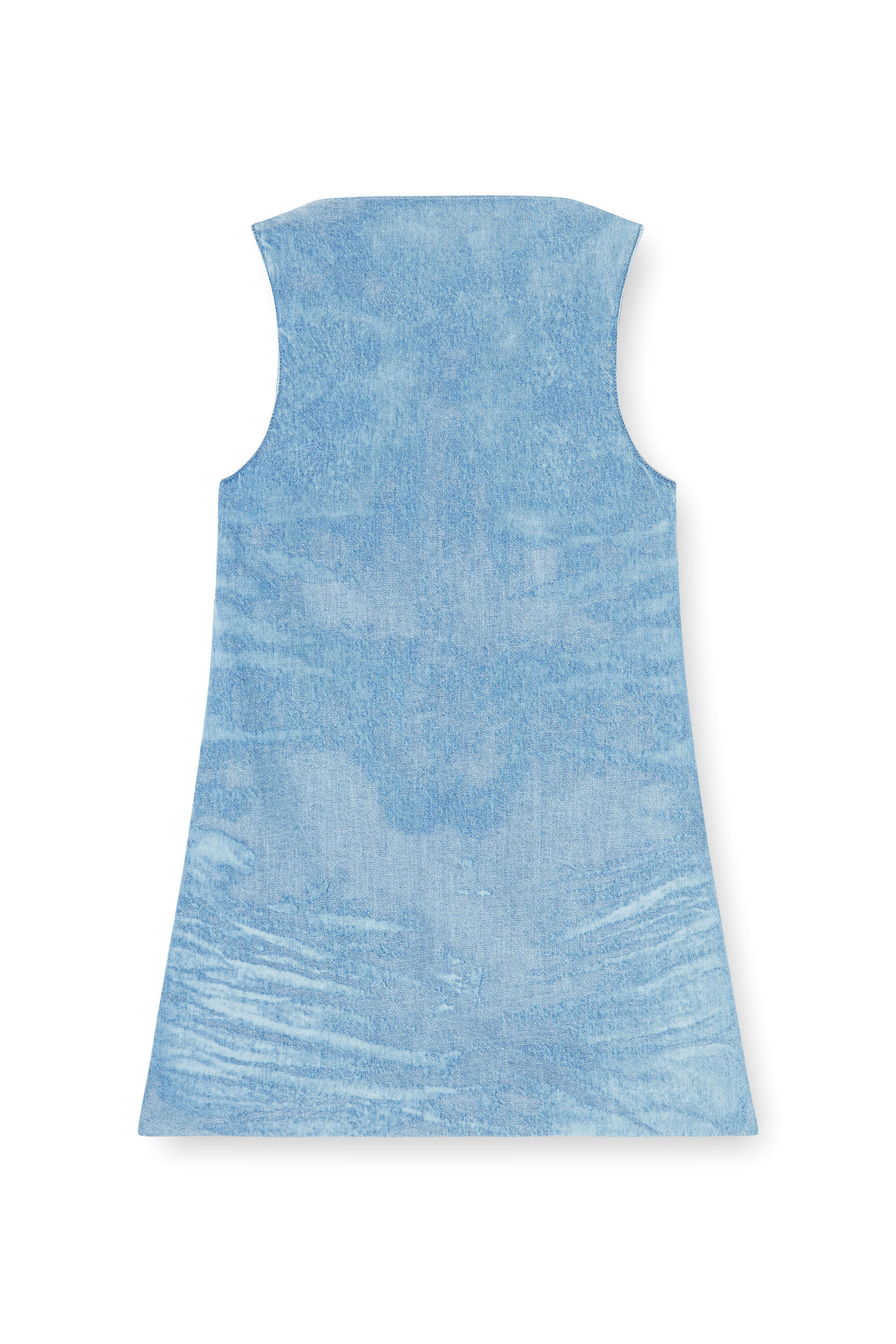 Diesel - DE-SELUNE-FSI, Robe courte en denim satin Femme in Bleu - 2
