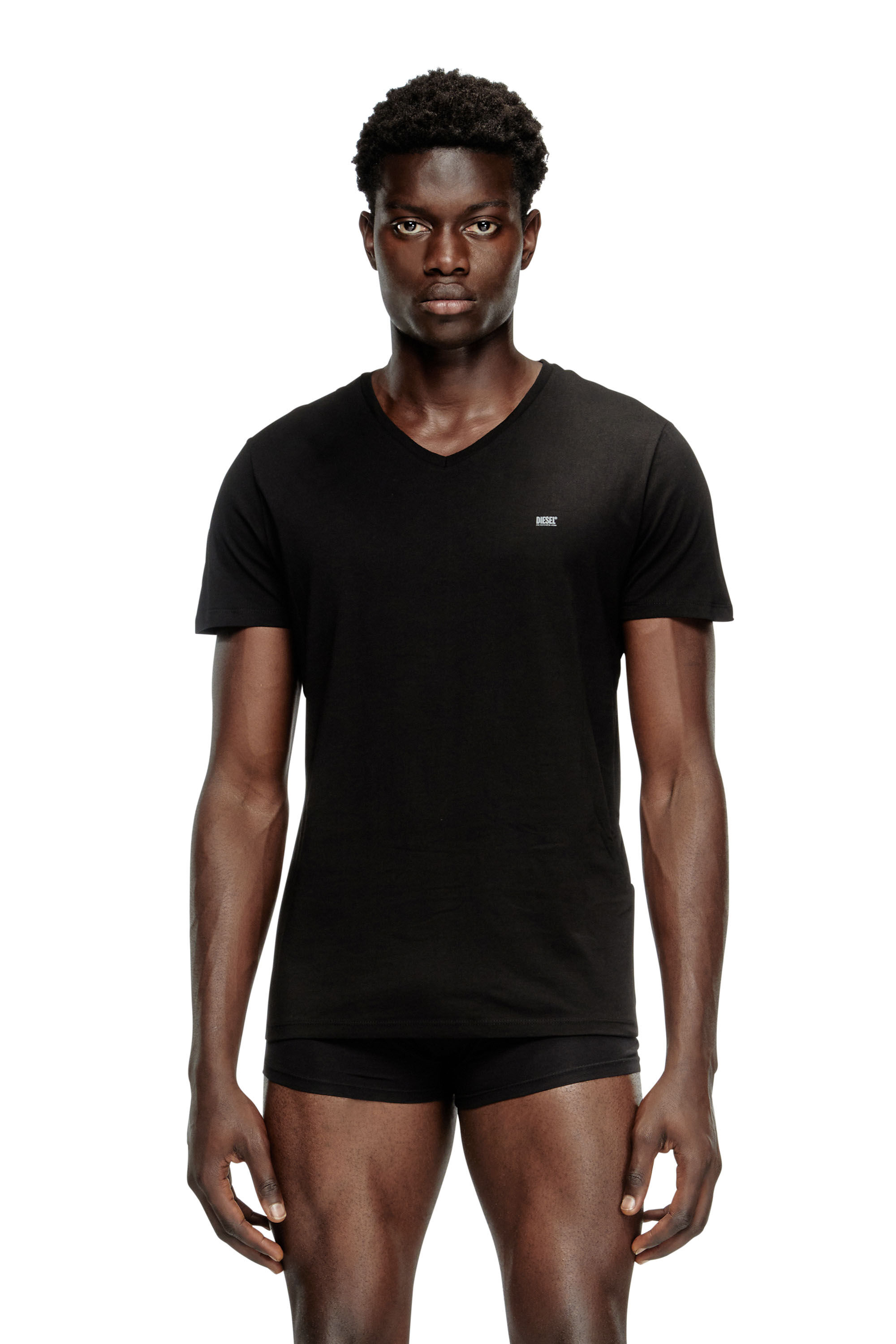 Diesel - UMTEE-MICHAEL3PACK, Lot de trois T-shirts avec col en V Homme in Noir - 3