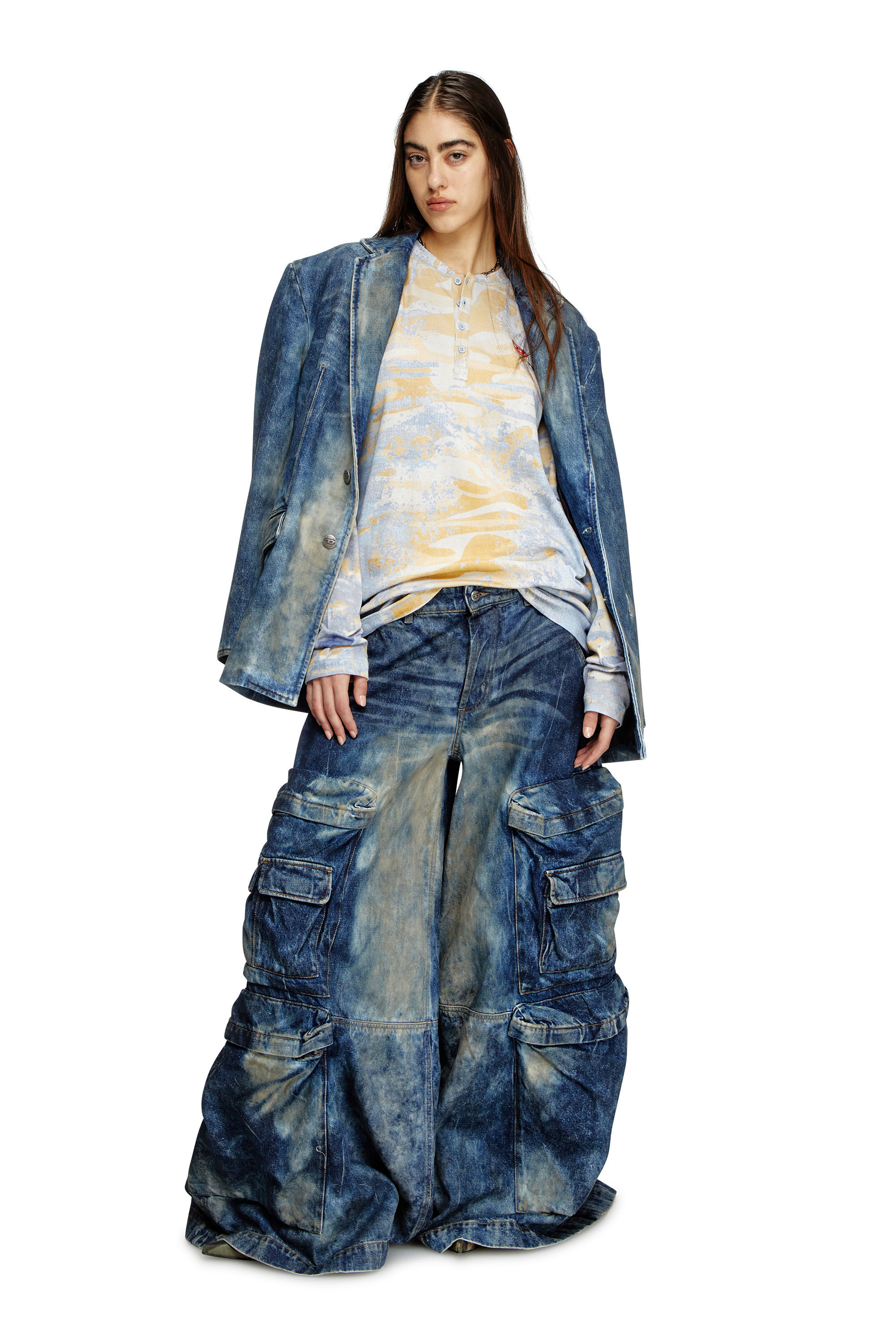 Diesel - T-JUSER-DD, Top Henley avec imprimé camouflage Mixte in Polychrome - 7