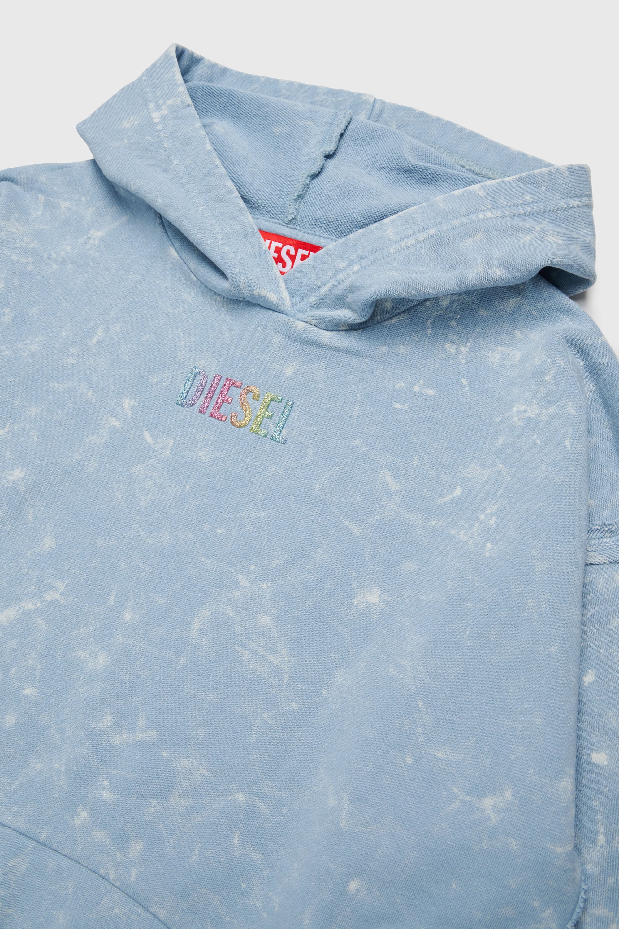 Diesel - SLOXY, Sweat &agrave; effet tie-dye avec logo arc-en-ciel Femme in Bleu - 3