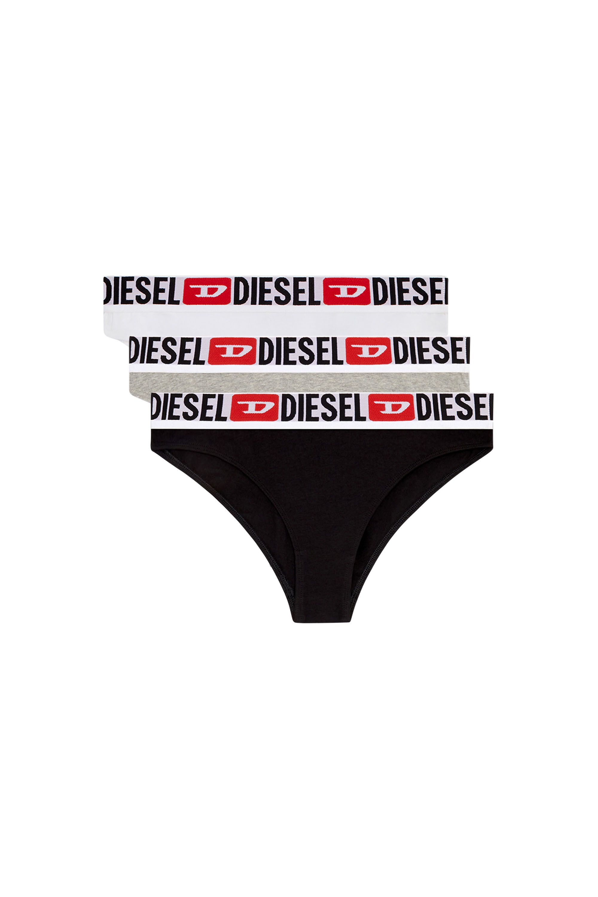 Diesel - UFPN-PANTIES-TD-THREEPACK, Femme Lot de trois culottes avec logo à la taille in Polychrome - Image 2