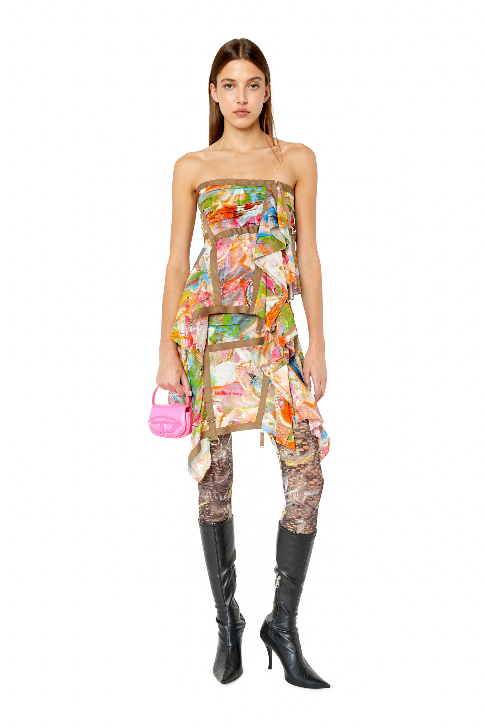 Diesel - O-DIANTHA-PRINT, Marron/Rouge - Image 1