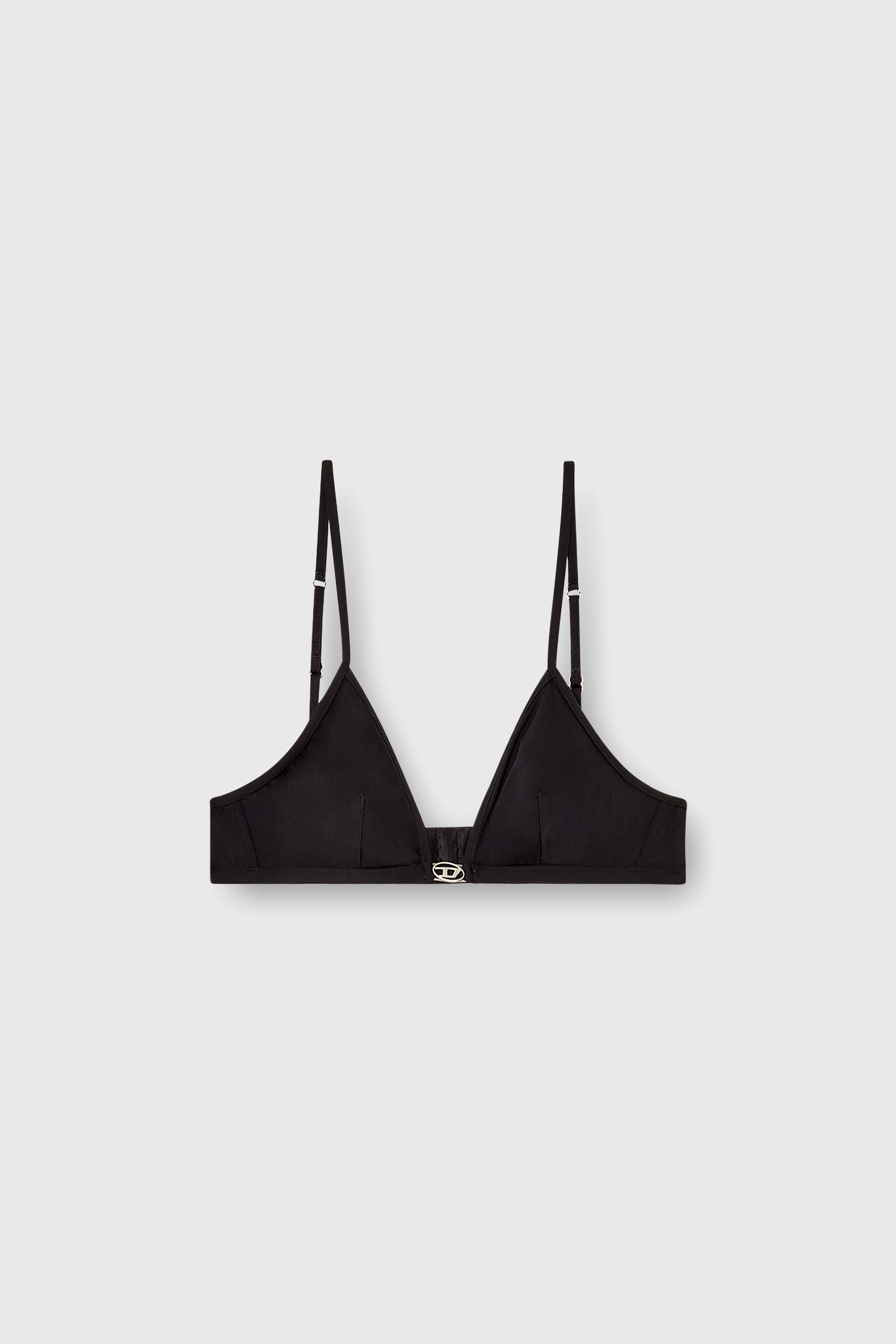 Diesel - LUNA-DNM, Soutien-gorge triangulaire en microfibre avec d&eacute;tail Oval D Femme in Noir - 2