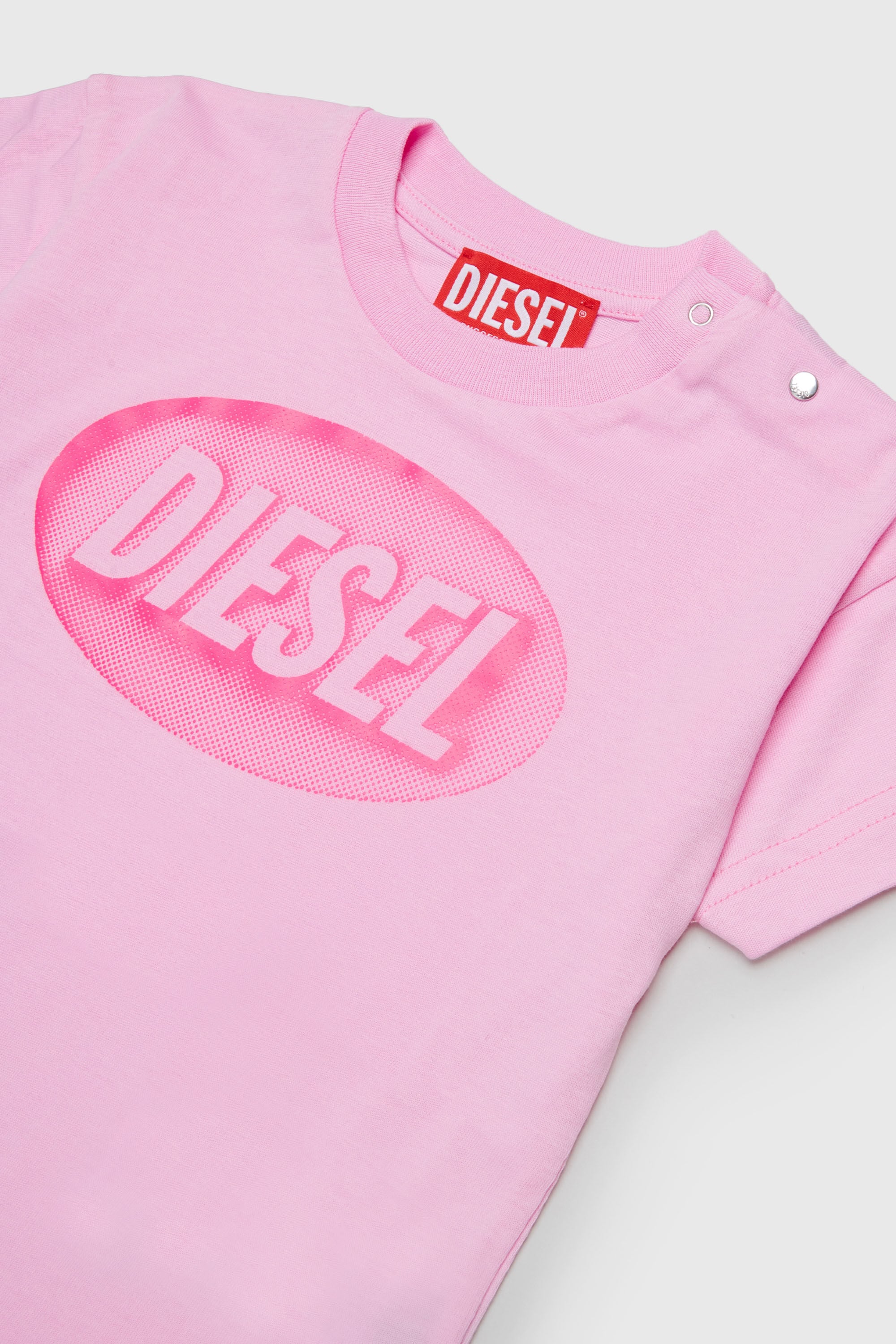Diesel - TDSELB, T-shirt en coton avec imprim&eacute; logo Mixte in Rose - 3