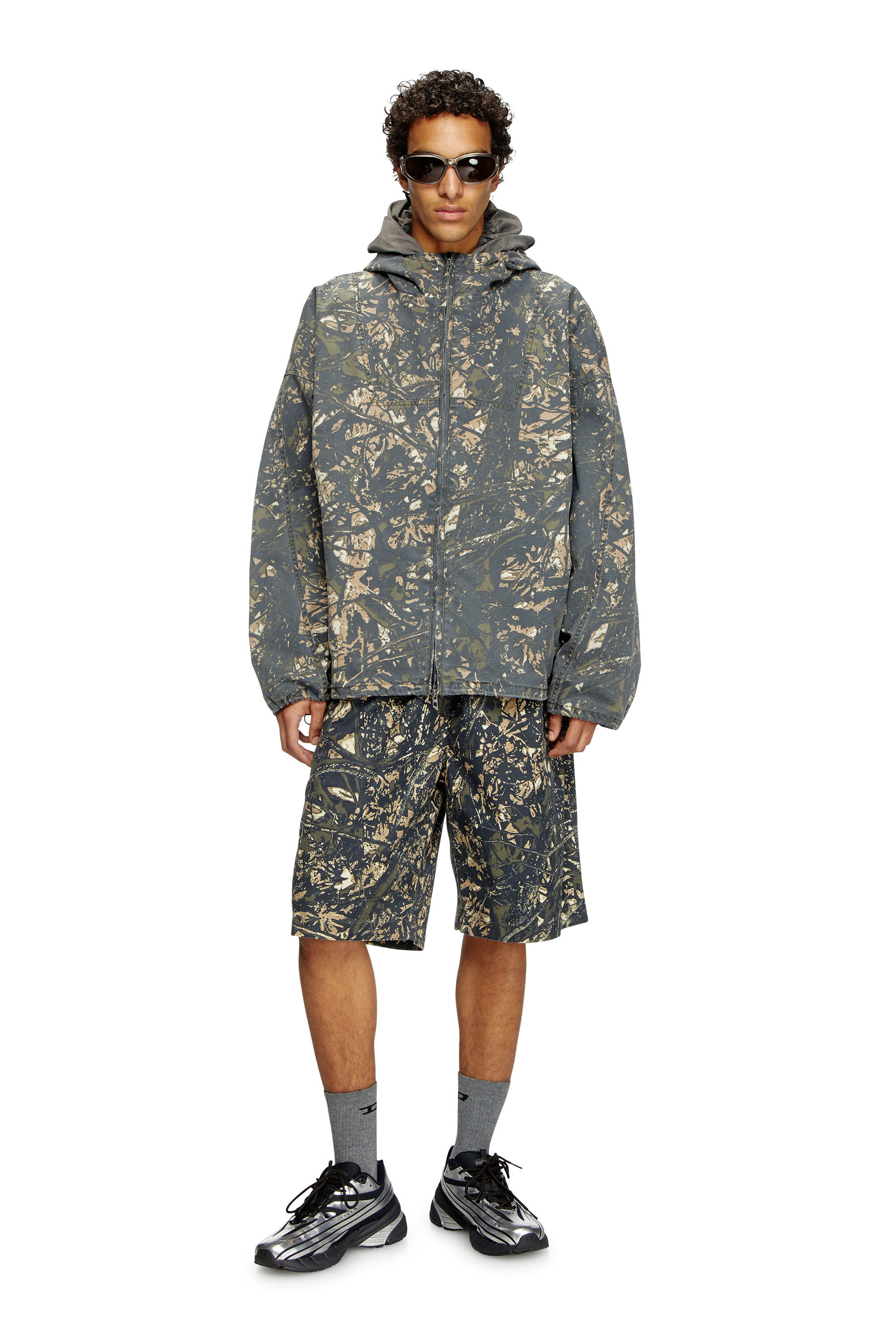 Diesel - J-LINT, Veste à capuche avec imprimé camouflage Homme in Polychrome - 1