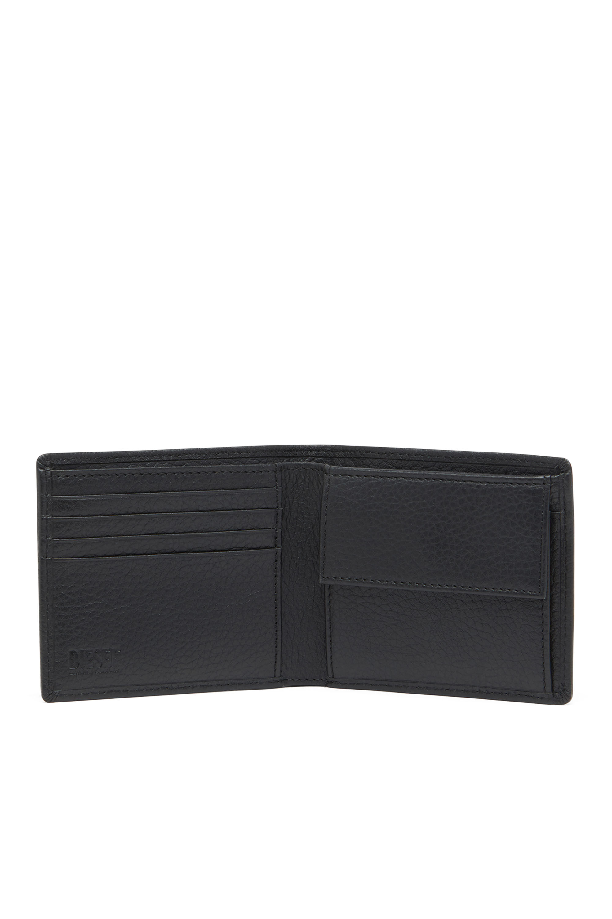 折りたたみ財布 DIESEL | HIERSH S.LI LEATHER BI-FOLD WALLET BLACK HIRESH S.II Man: Bi-fold wallet in grainy leather | Diesel