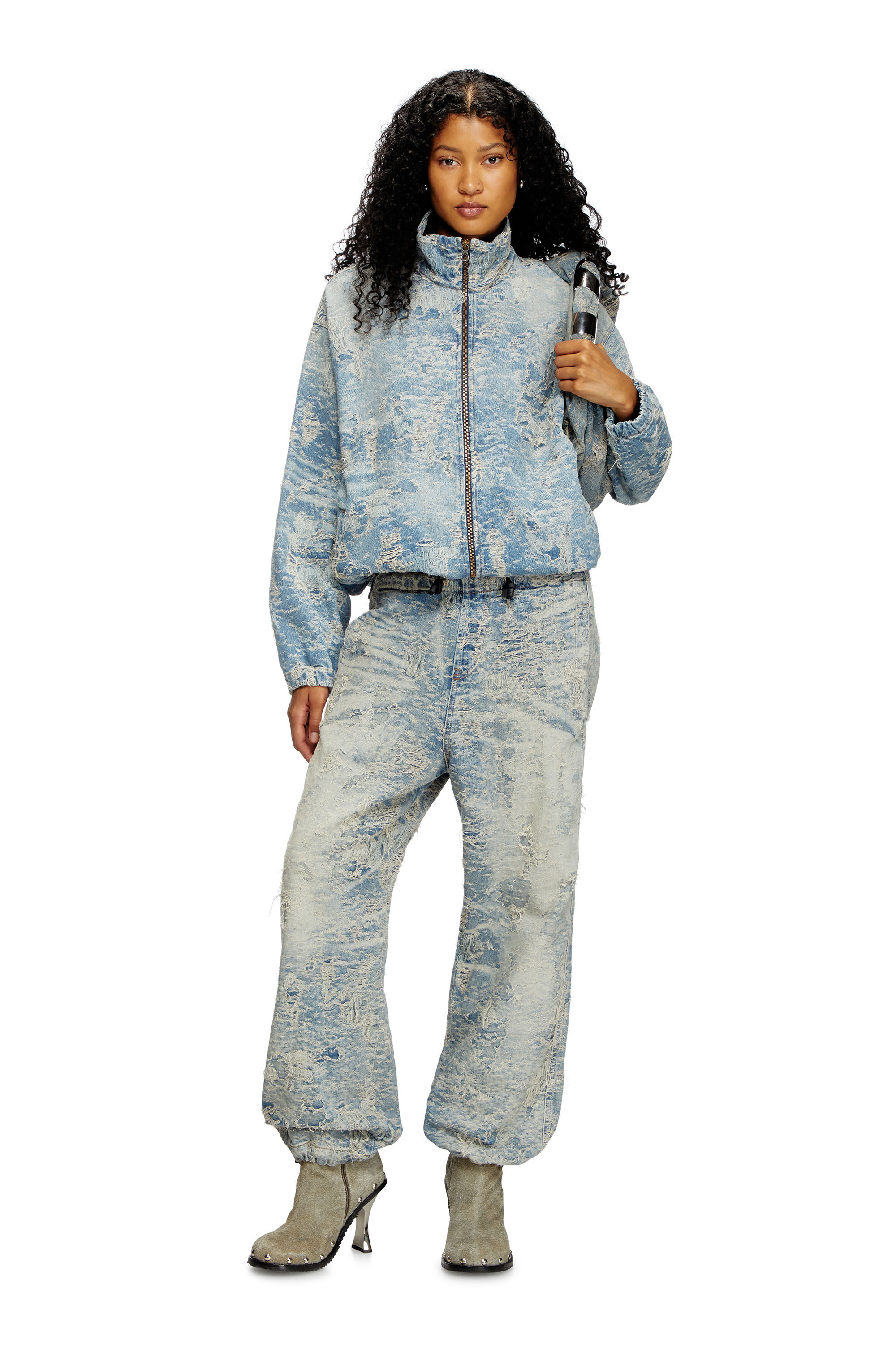 Diesel - Straight Jeans D-Martial 007Z7 Mixte, Bleu Clair - Image 1