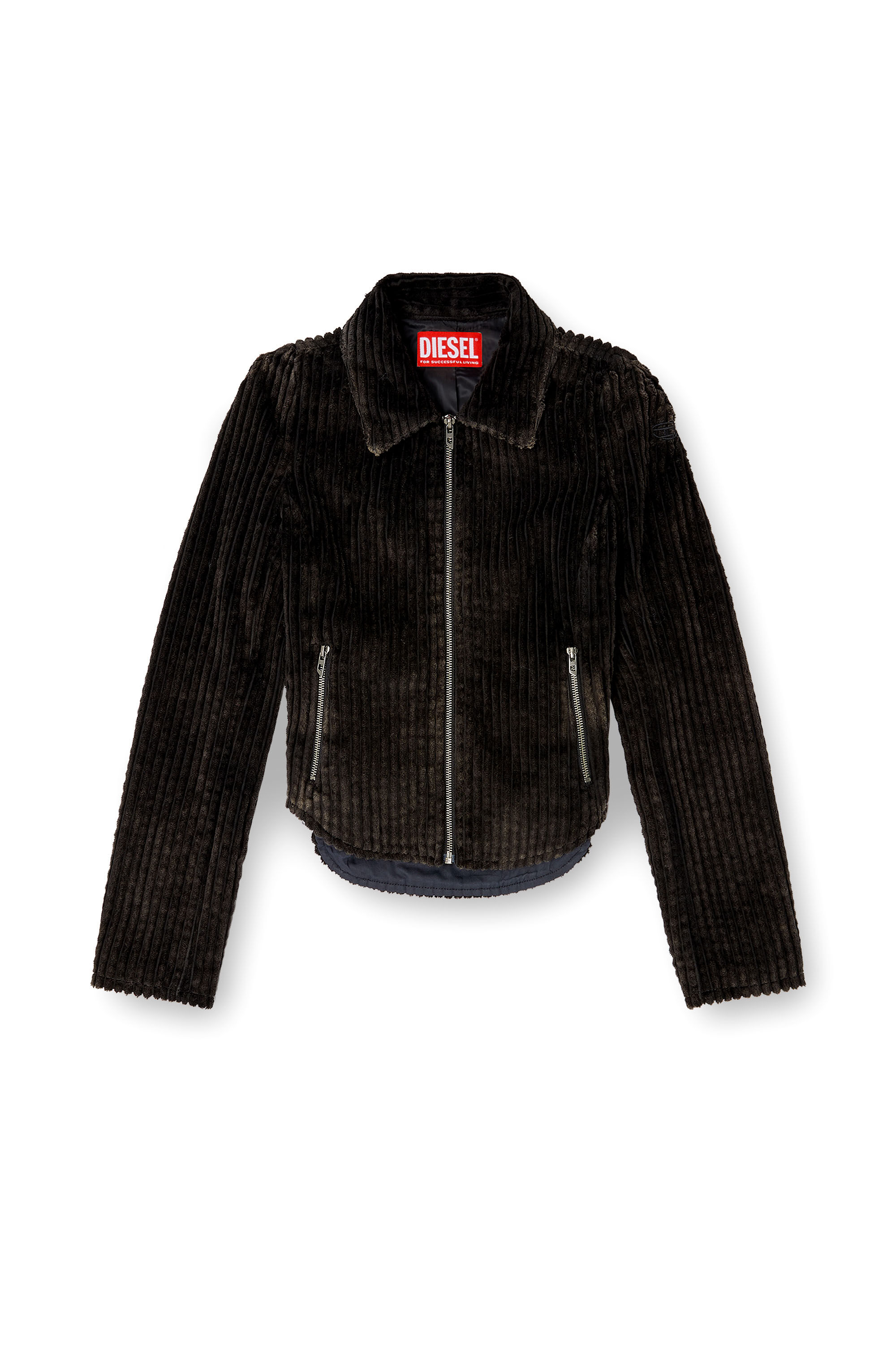 Diesel - G-ENEA, Veste-chemise en velours côtelé de coton Femme in Marron - 2