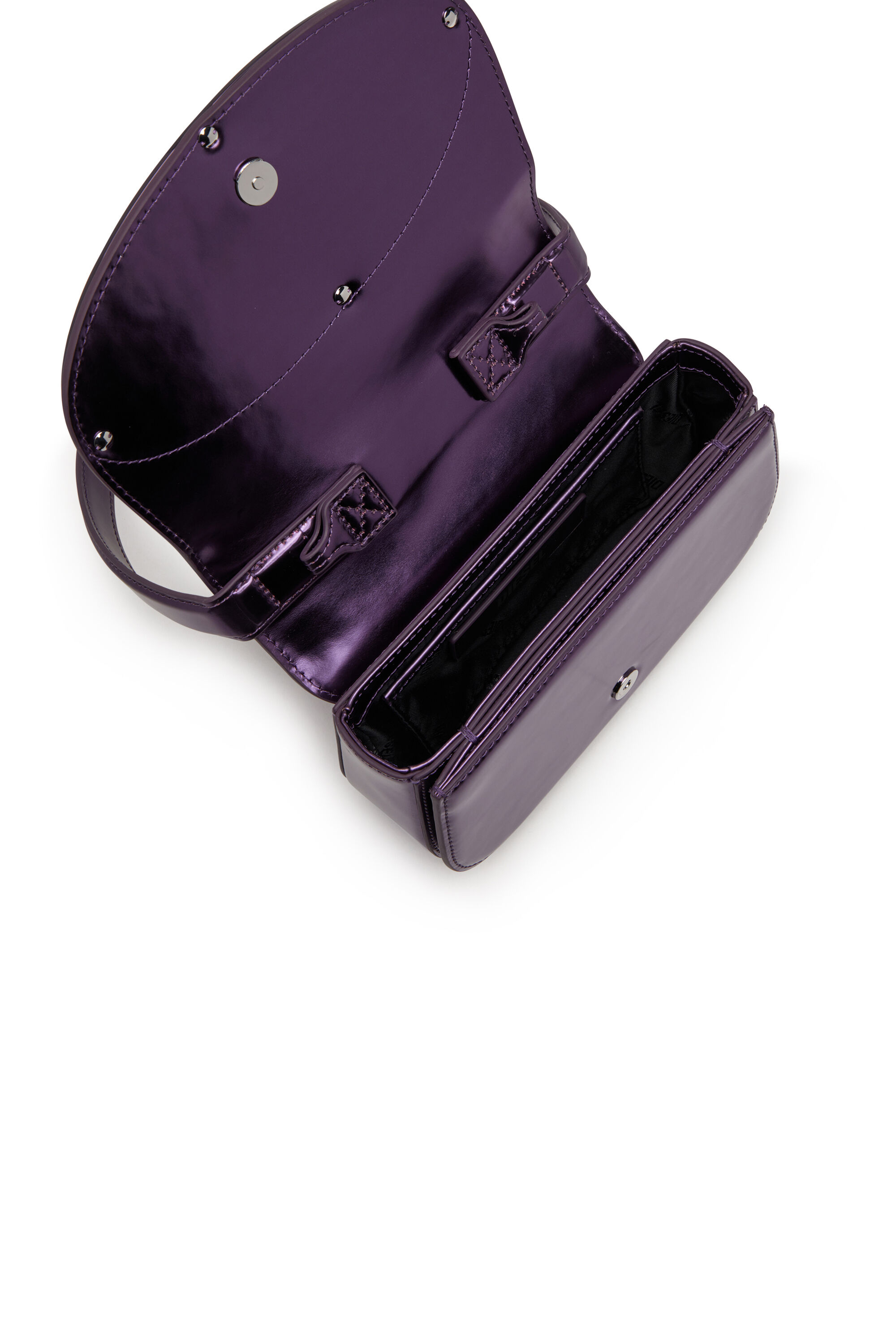 Diesel - 1DR, 1DR-Sac iconique à bandoulière en cuir effet miroir Femme in Violet - 5