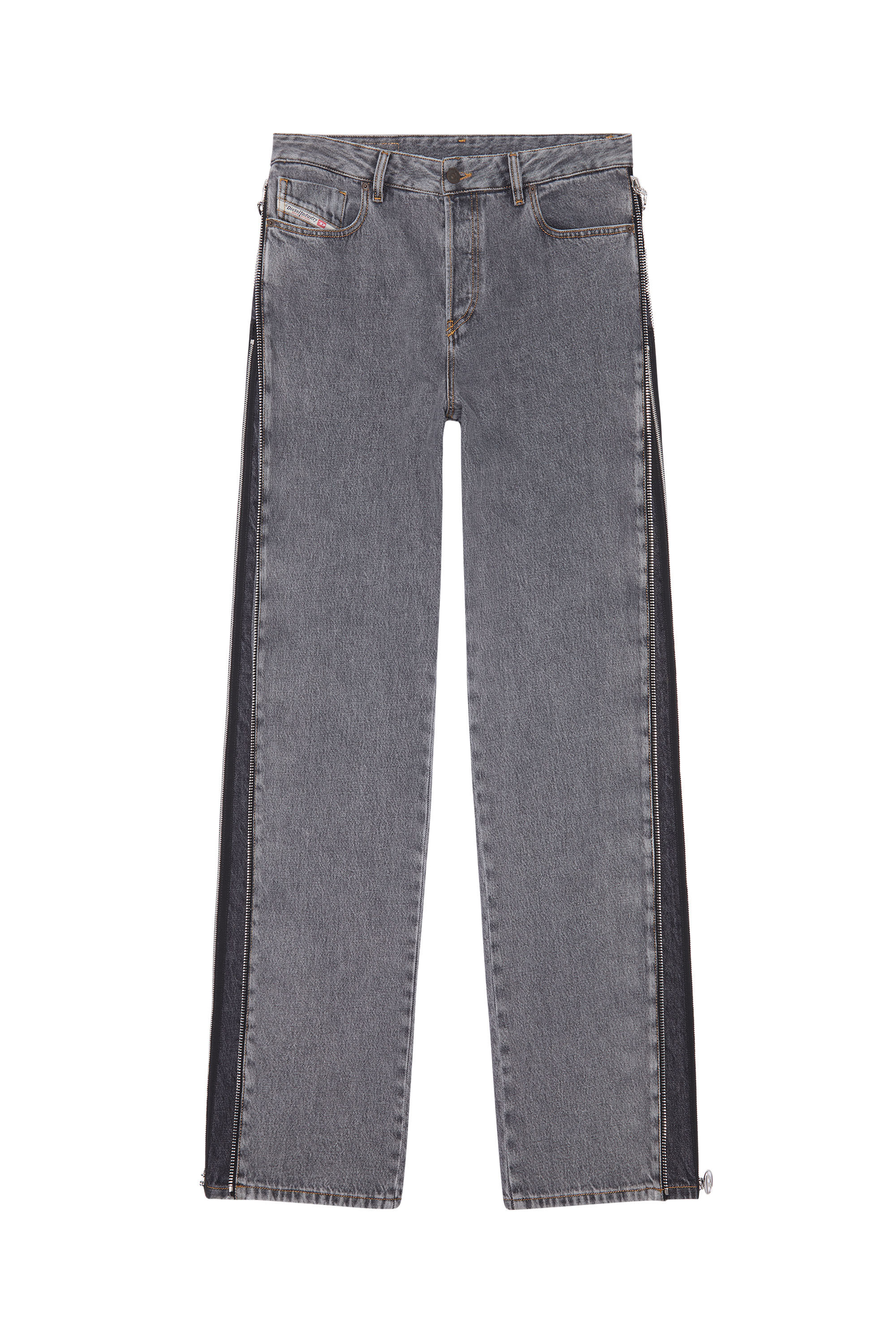 Diesel - 1955 D-Rekiv 09D18 Straight Jeans, Noir/Gris foncé - Image 2