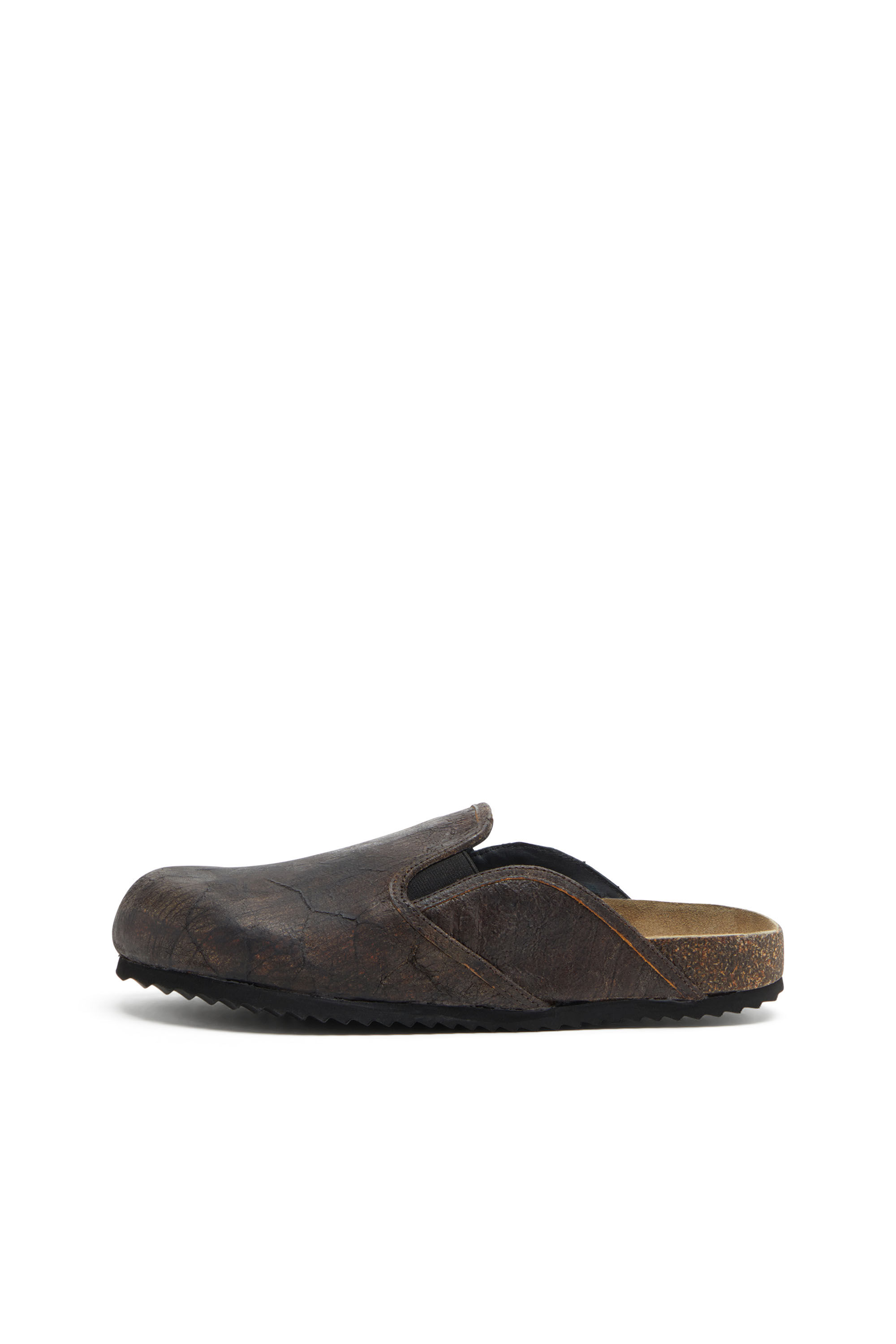 Diesel - D-WOODSTOCK SLIP-ON, D-Woodstock-Sabots en daim à effet craquelé Homme in Marron - 7