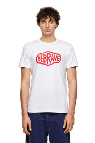 T-shirt Green Label avec imprimé Be Brave