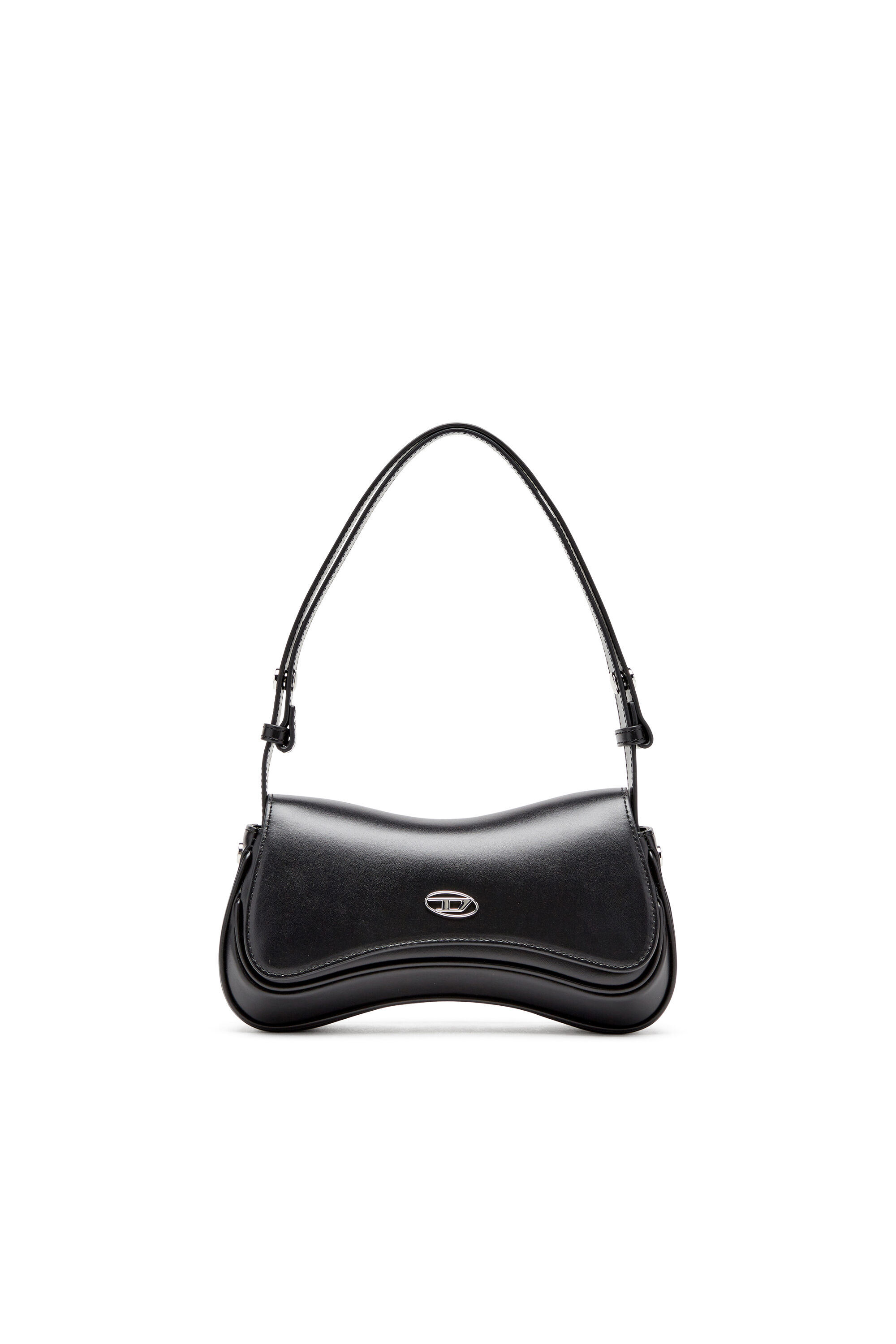 Diesel - PLAY CLUTCH, Play-Sac &agrave; bandouli&egrave;re en cuir semi-brillant Femme in Noir - 8
