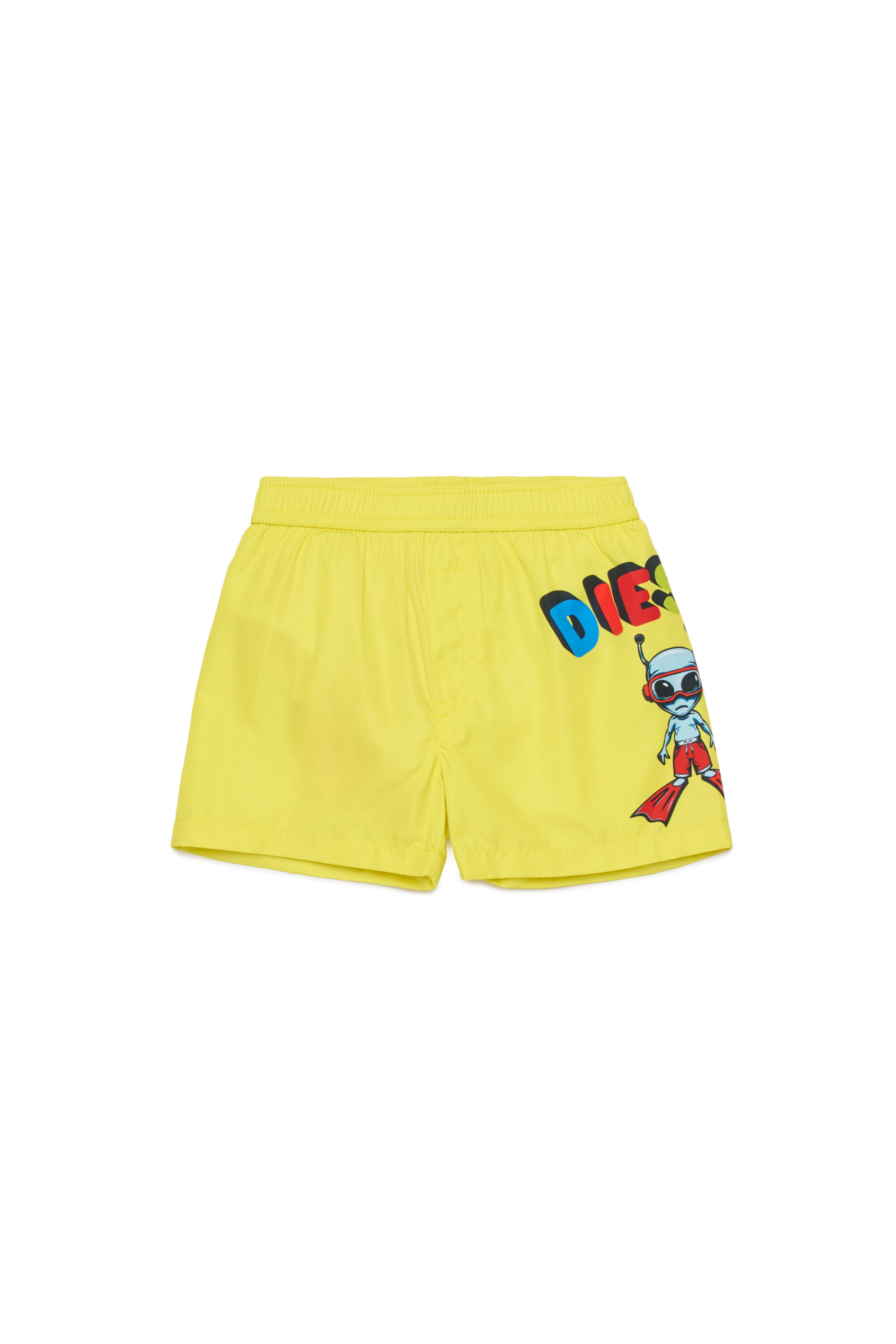 Diesel - MIRULYB, Short de bain &agrave; imprim&eacute; extraterrestre Homme in Jaune - 1