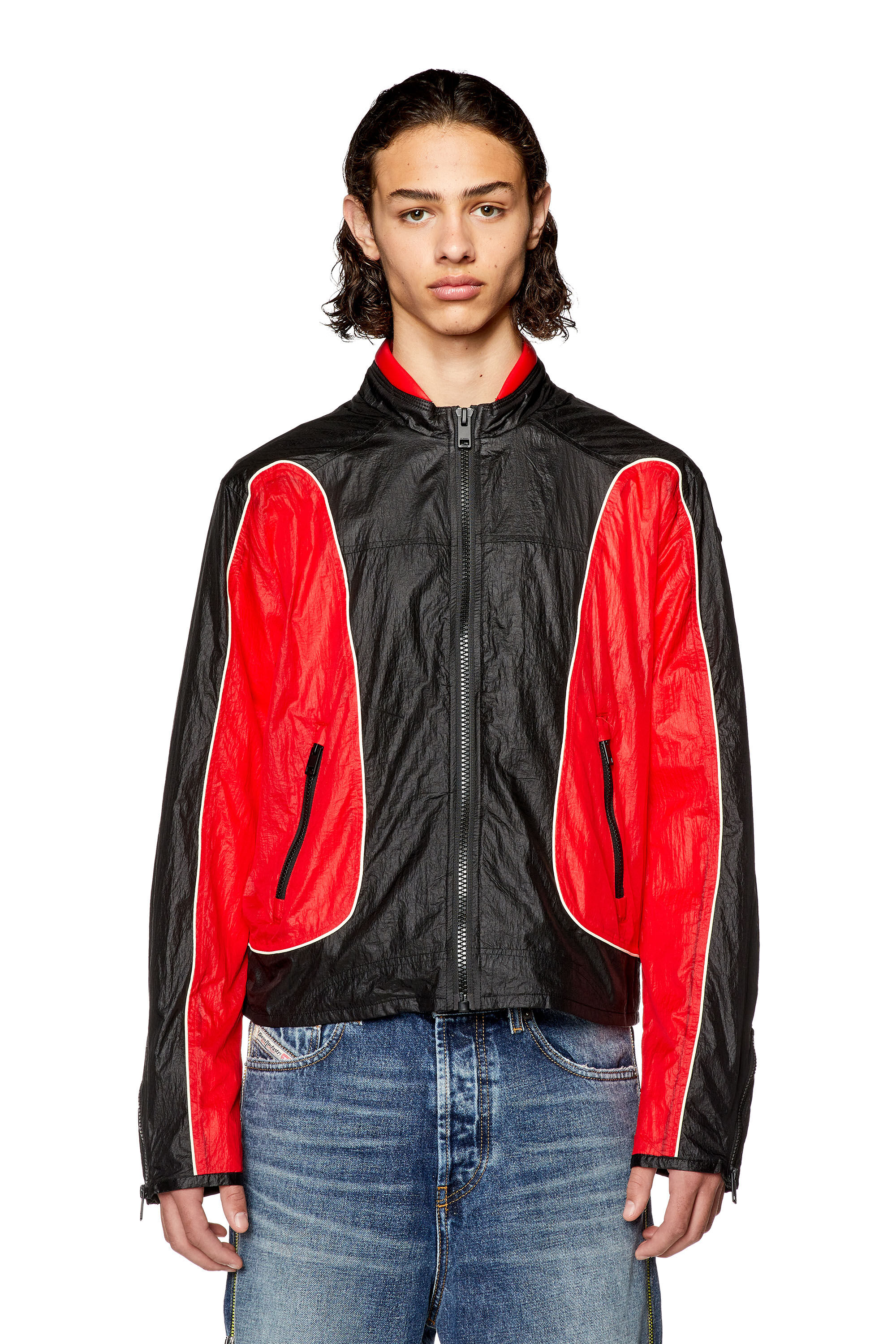 Veste en nylon avec d tails contrast s Homme J BLINKID A Diesel
