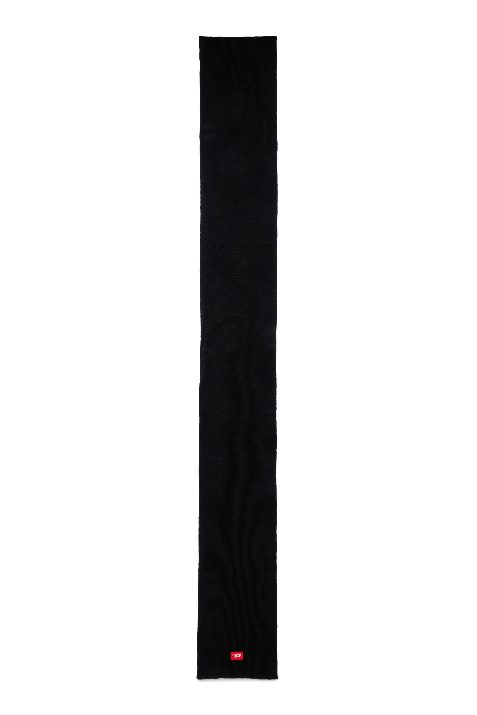 Diesel - RLOT, &Eacute;charpe en m&eacute;lange de laine avec patch logo D Mixte in Noir - 2