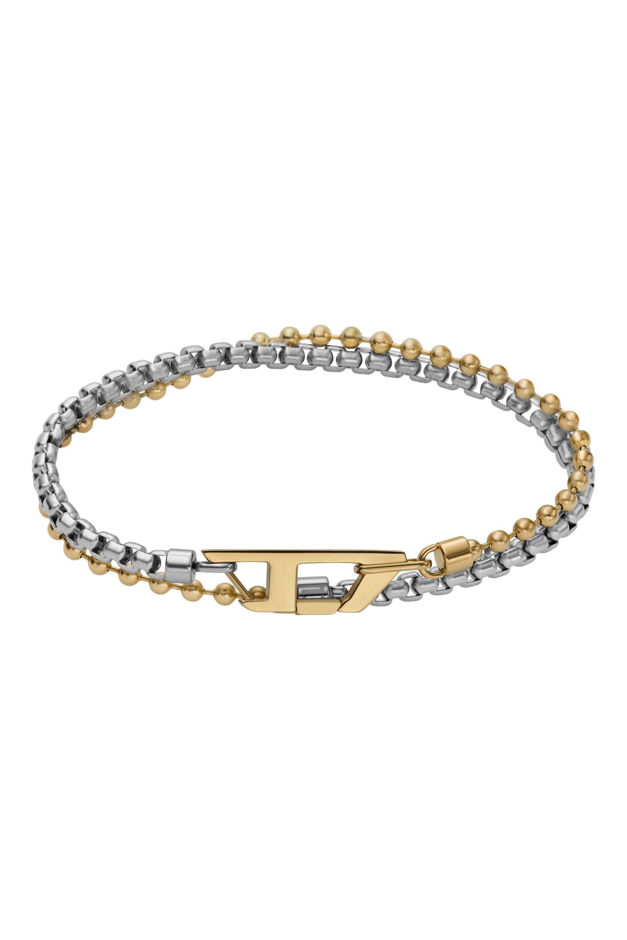 Diesel - DX1570931 JEWEL, Bracelet chaîne en acier inoxydable bicolore Mixte in Gris argenté - 1