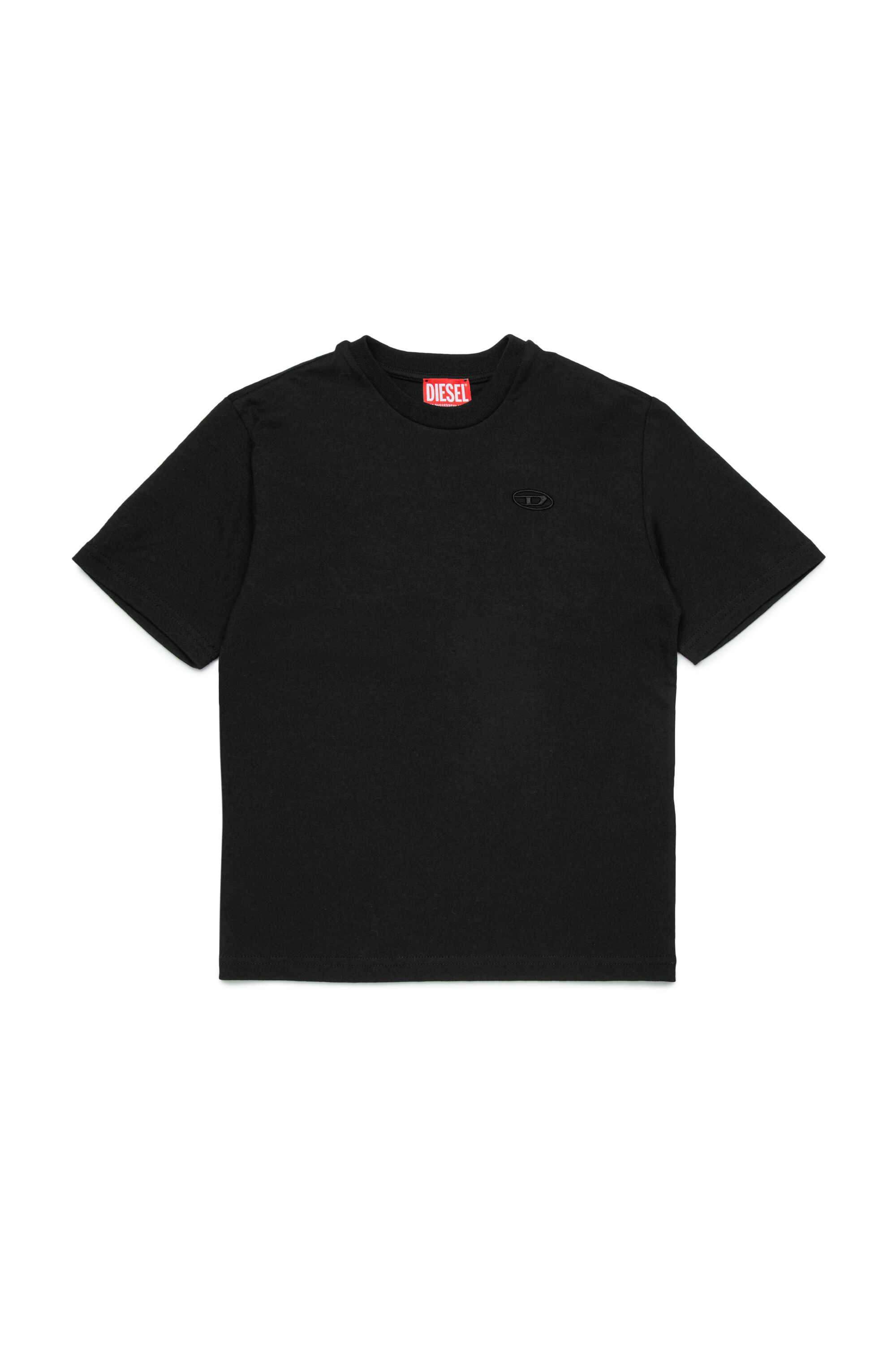 Diesel - TBOGGYMEGOVALD OVER, T-shirt avec mega broderie Oval D Homme in Noir - 1