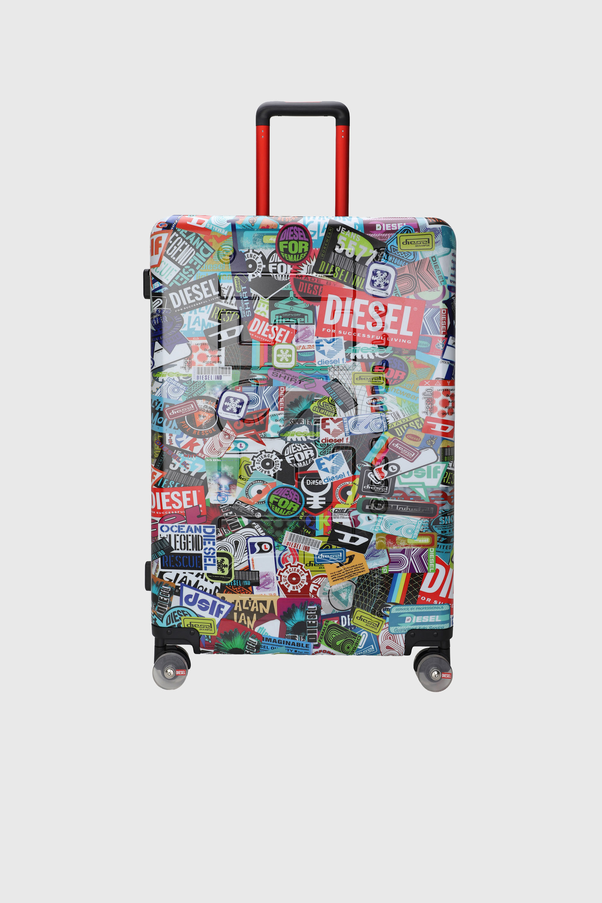 Diesel - DIESEL PC PRINTED TROLLEY-STICKERS- DSL0, Valise style sticker taille L Mixte in Polychrome - 1
