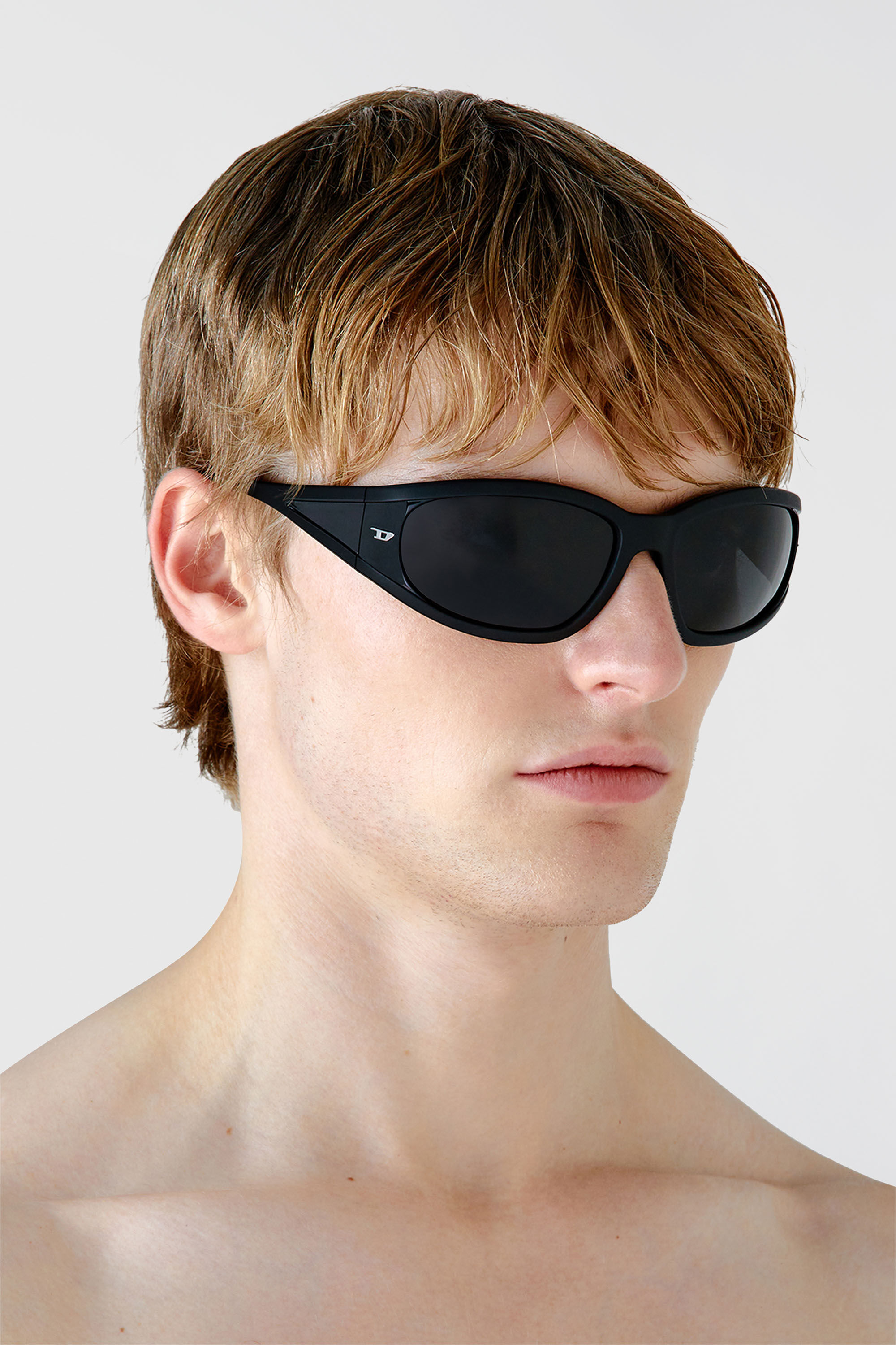 Diesel - 0DL3002, Lunettes de soleil rectangulaires en ac&eacute;tate Mixte in Noir - 4
