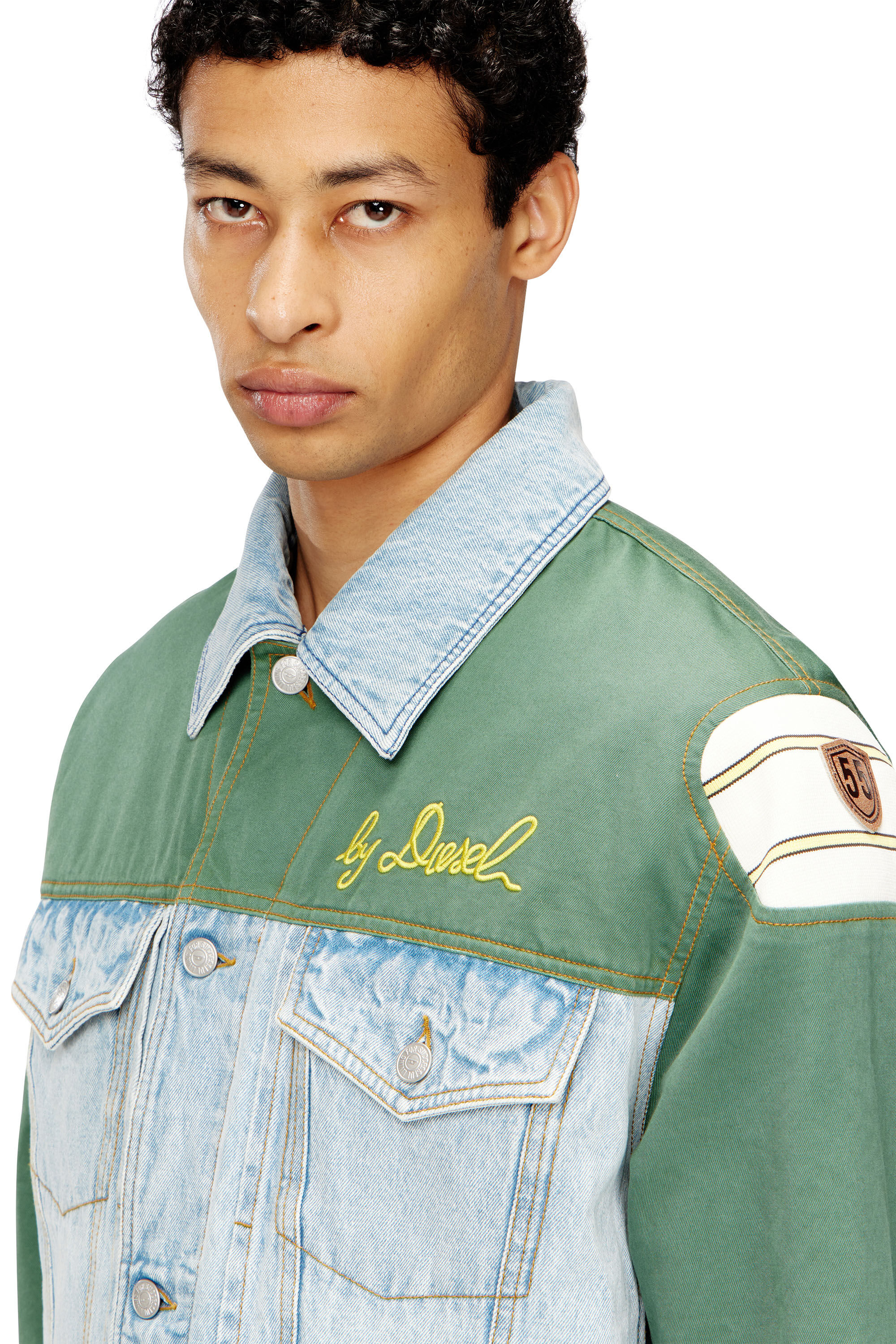 Diesel - J-GIANT-20TH, Veste en jean avec insert en coton Mixte in Polychrome - 5