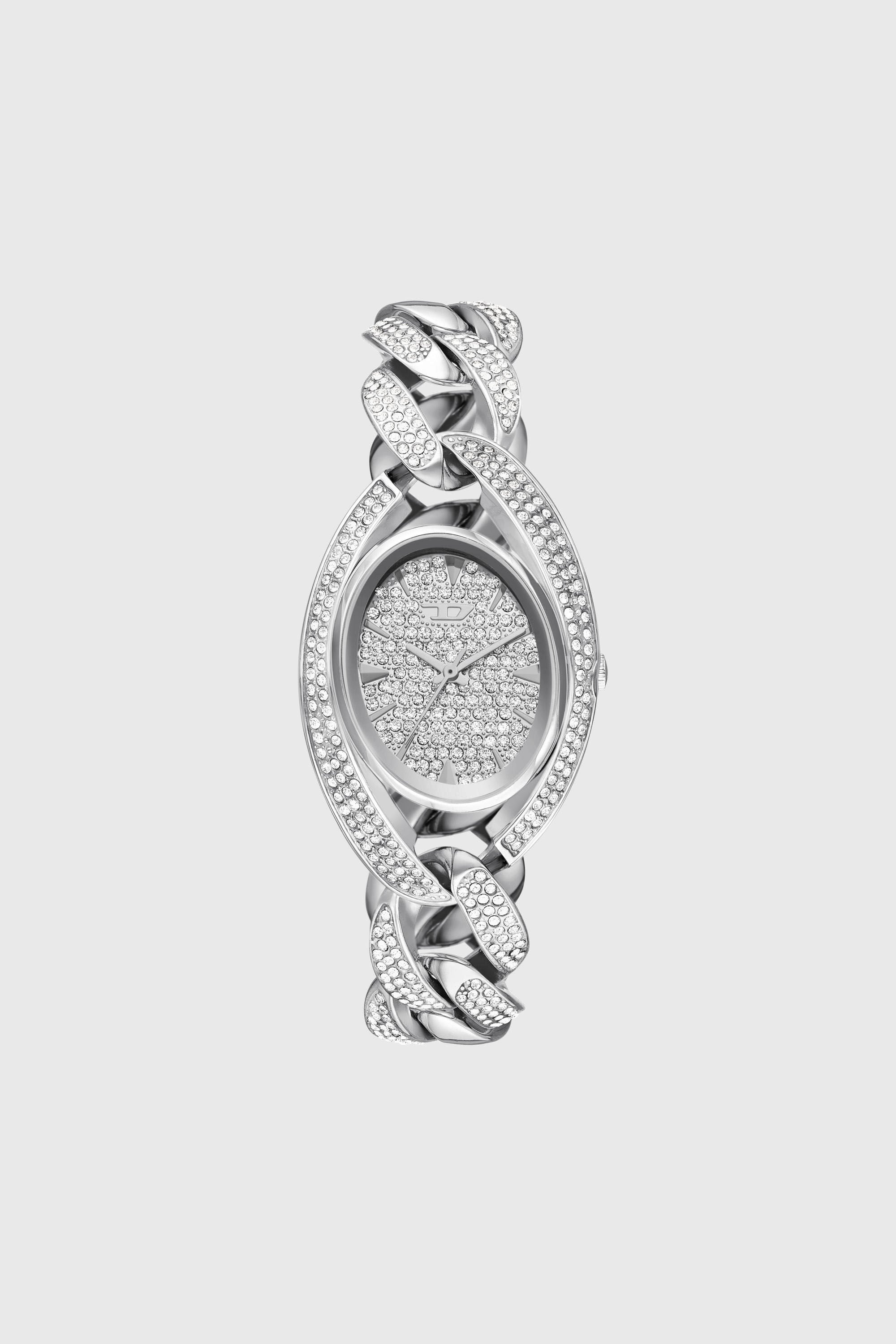 Diesel - DZ5635 WATCH, Montre Vani-D en acier inoxydable sertie de pav&eacute; Femme in Gris argent&eacute; - 1