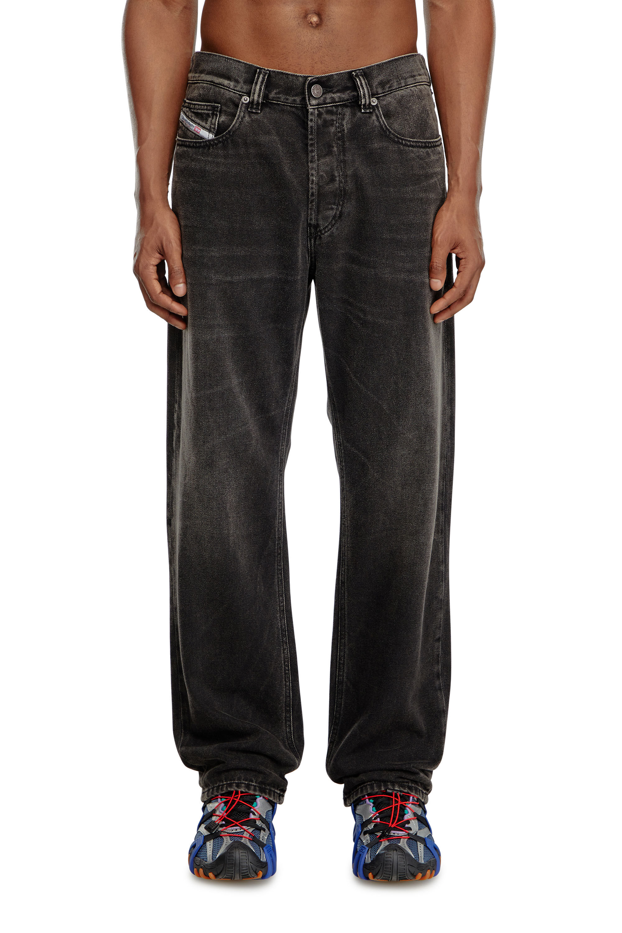 Diesel - Regular Jeans 2024 D-Macs 09J96 Homme, Noir/Gris foncé - Image 3