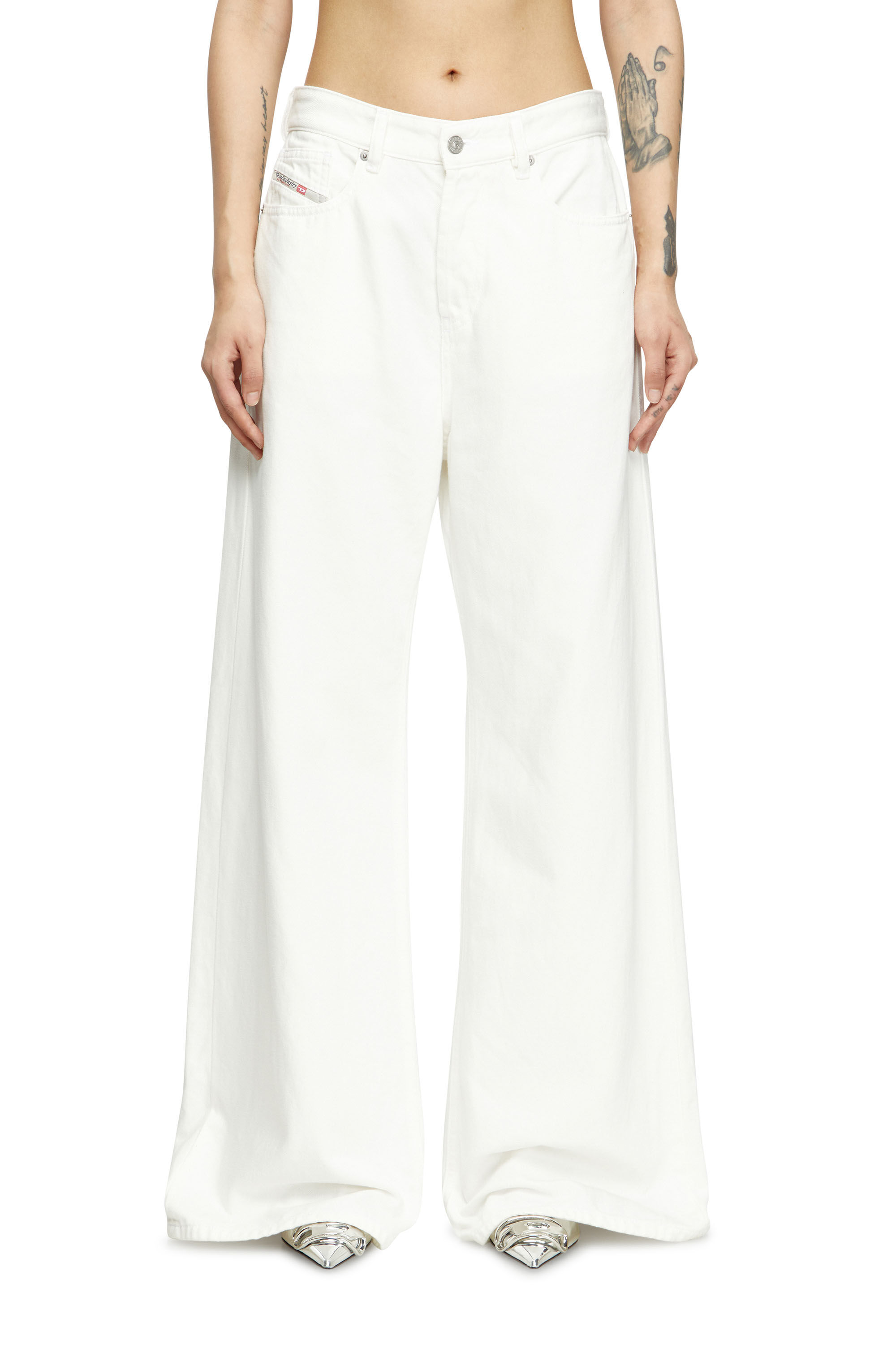 Diesel - Relaxed Jeans 1996 D-Sire 09I41 Femme, Blanc - Image 3
